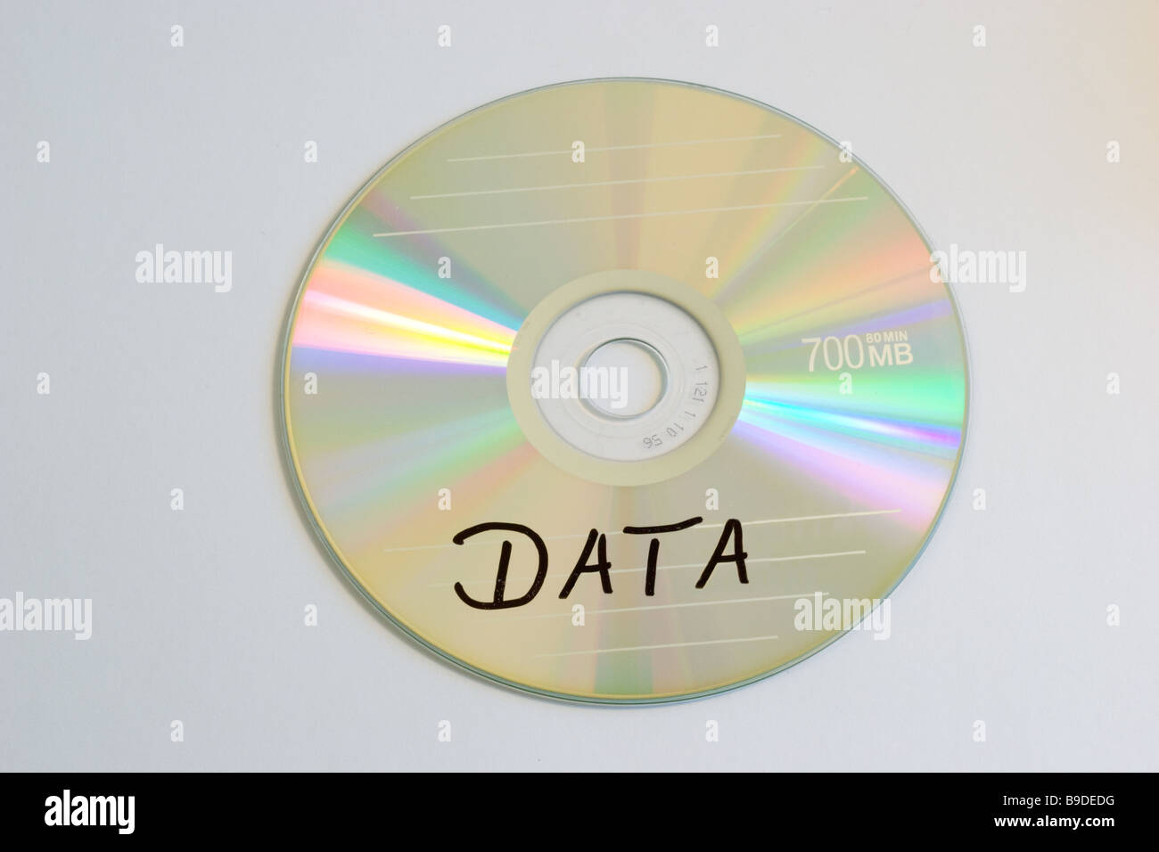 Immagine dell'icona CD di dati con i dati etichettati Foto Stock