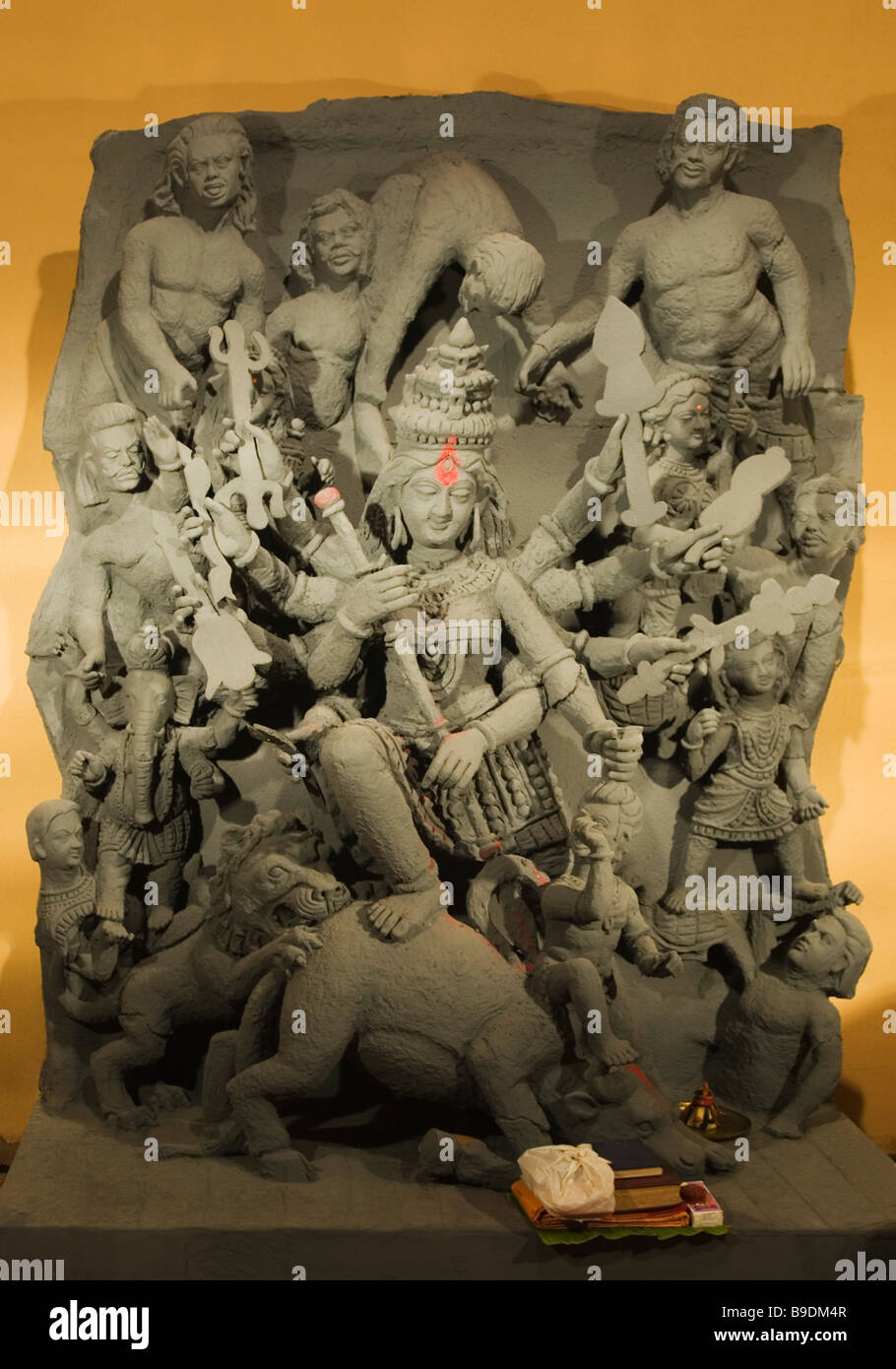 La statua della dea Durga, Calcutta, West Bengal, India Foto Stock