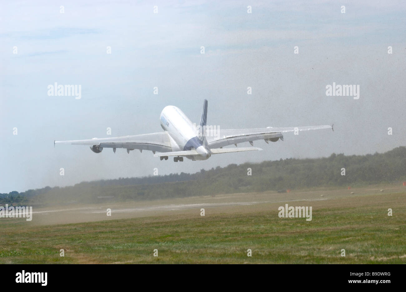 L'Airbus A380 al Farnborough International Airshow, 2006, Farnborough Hampshire, Inghilterra, Regno Unito Foto Stock