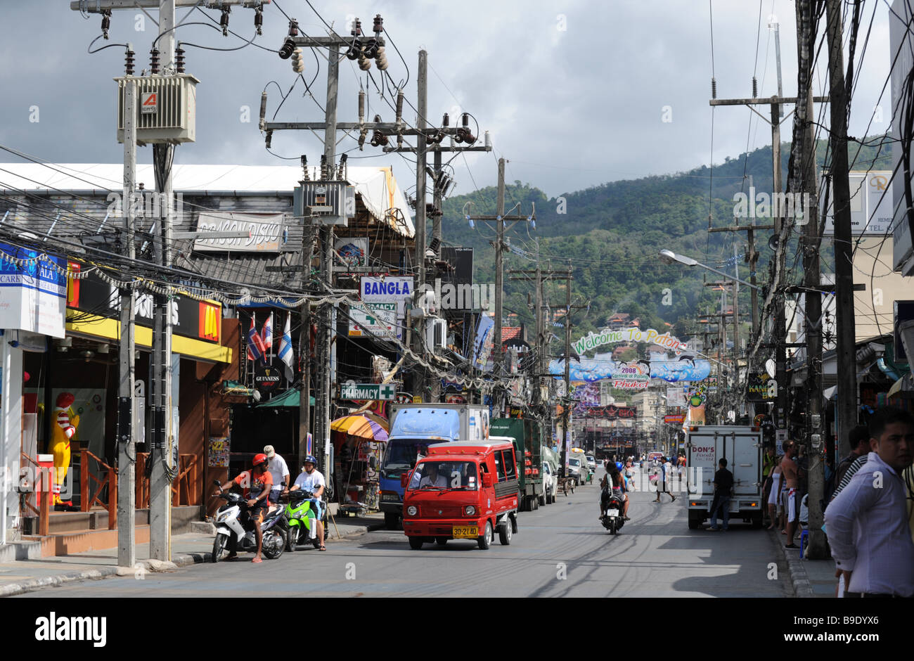 Il walking street Patong beach walking street Patong beach Phuket Thailandia Foto Stock