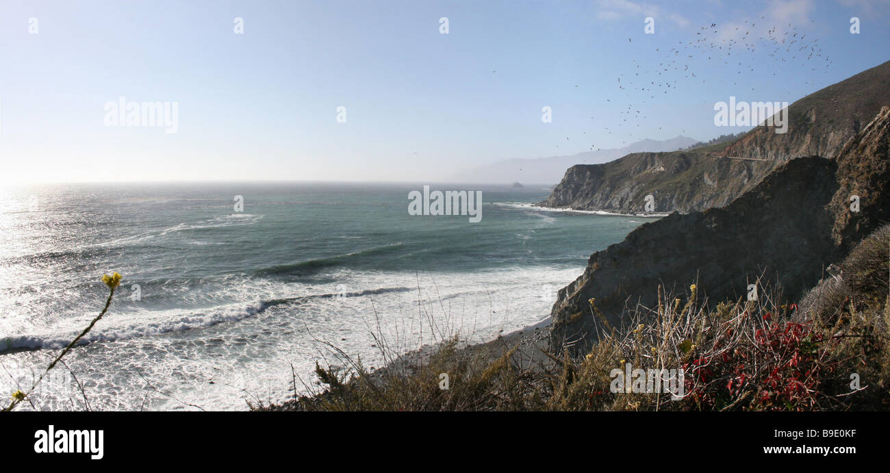 Scenario di Big Sur Costa in California Foto Stock