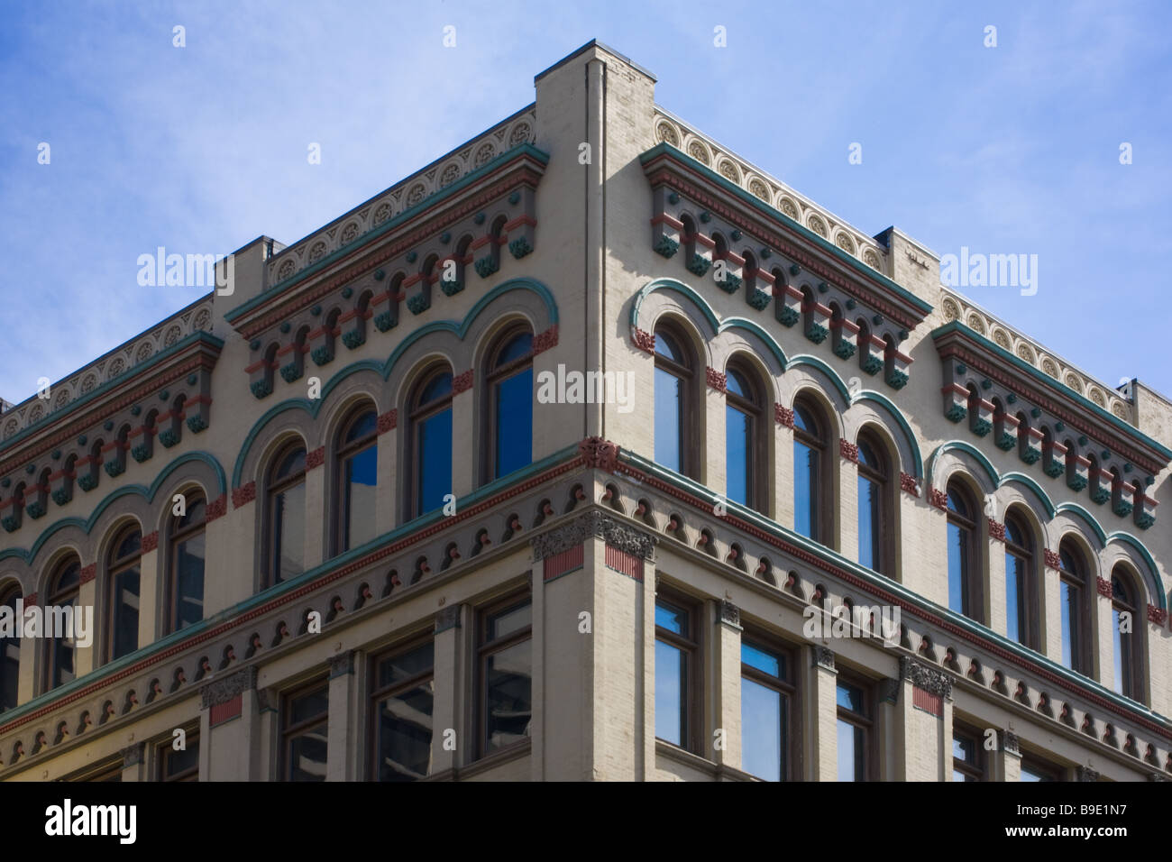 Dettagli architettonici downtown Syracuse, New York Foto Stock
