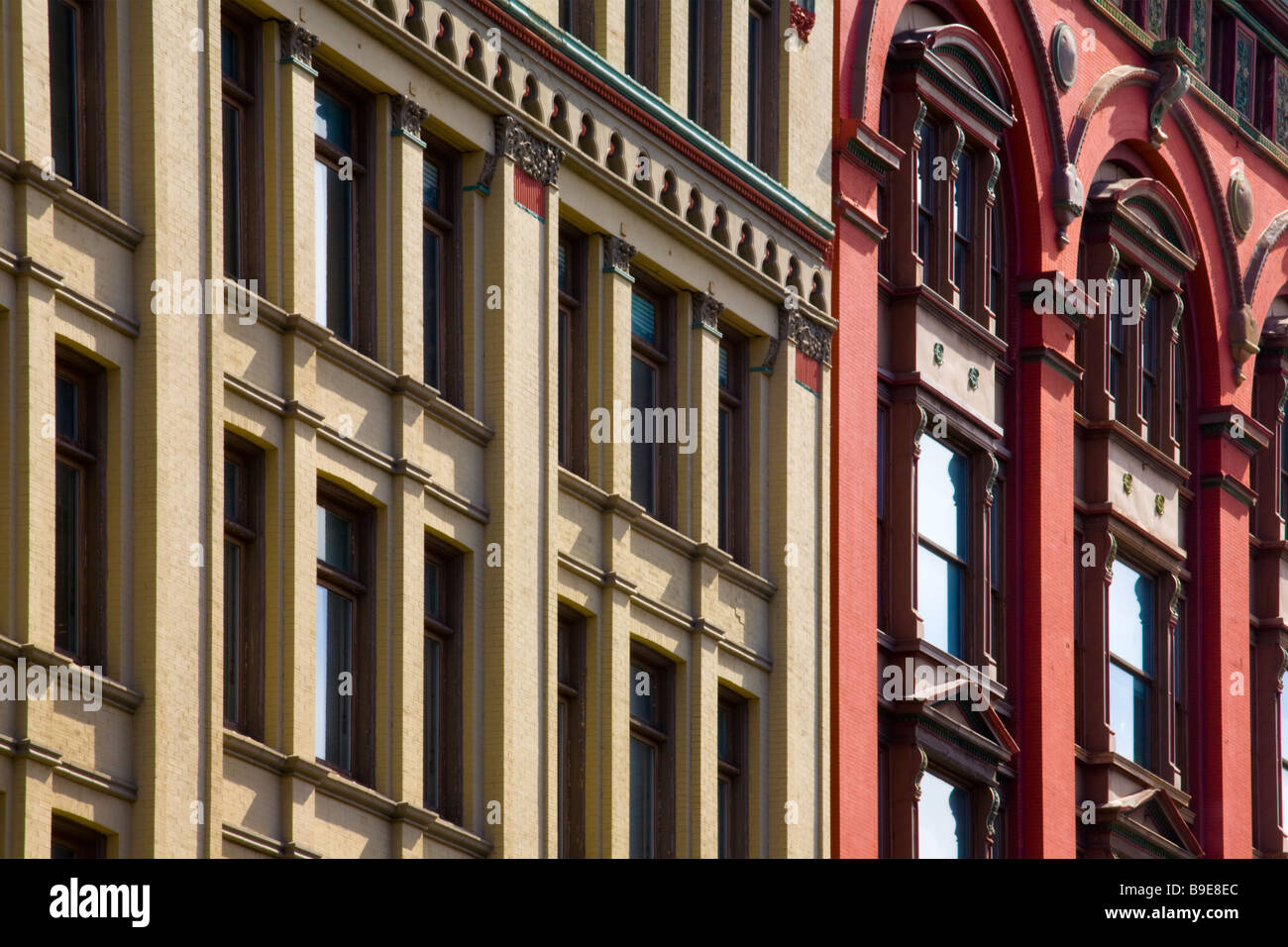 Dettagli architettonici downtown Syracuse, New York Foto Stock