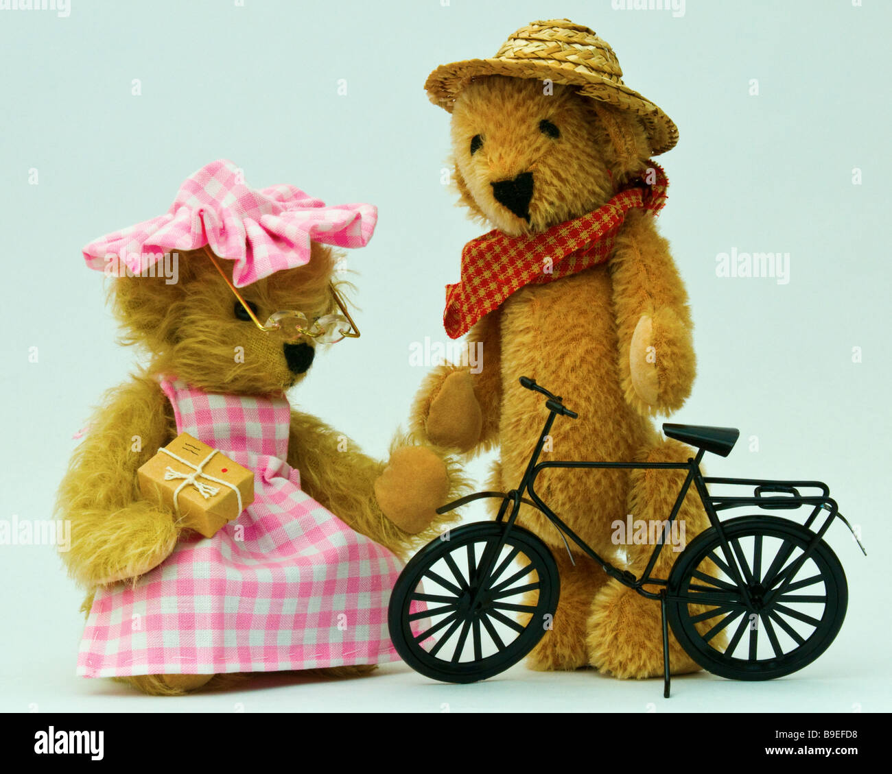 Miniatura Teddy bear meeting (Mini Collezione Bear) Foto Stock