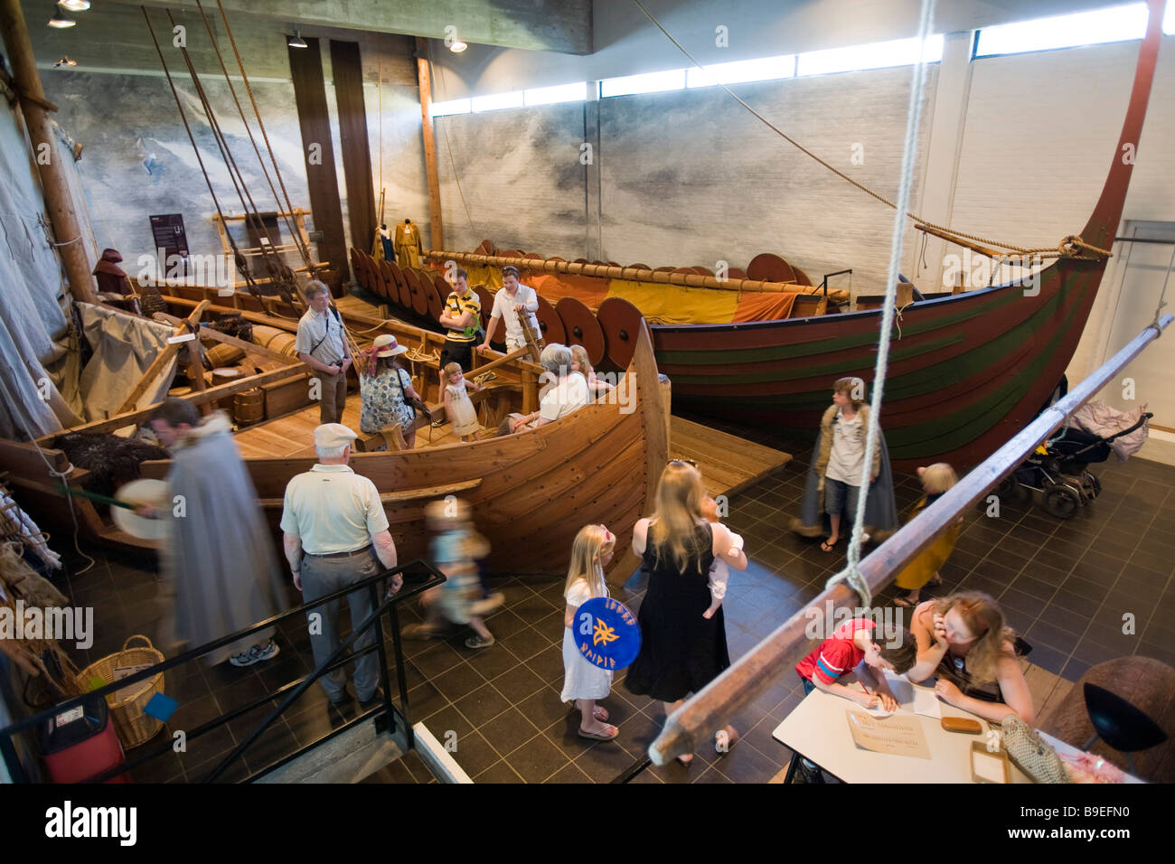 Danimarca Zelanda Roskilde Vikingeskibs museo della Nave Vichinga. Area giochi per bambini Foto Stock