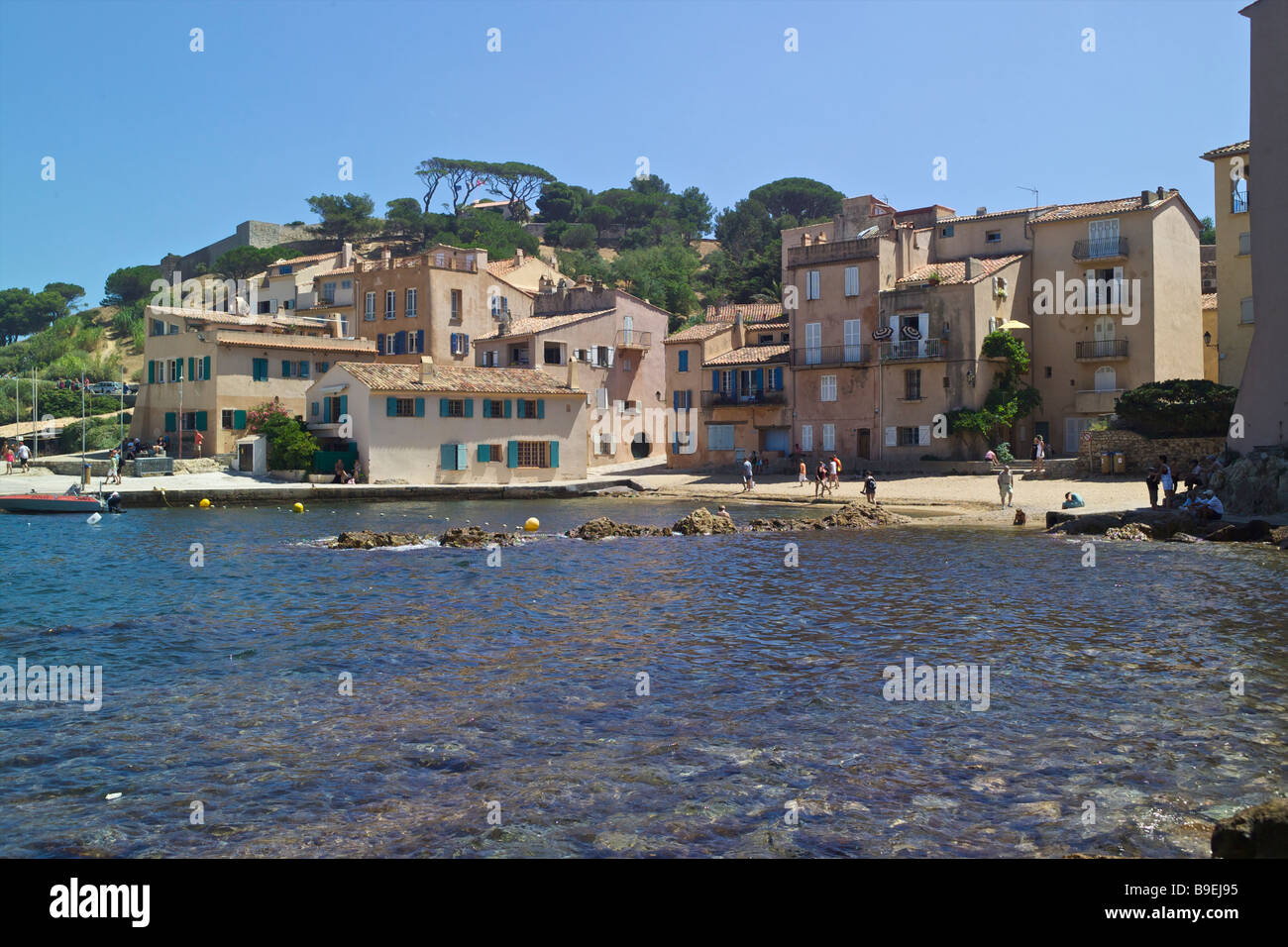 Saint Tropez porto mediterraneo di Francia Foto Stock