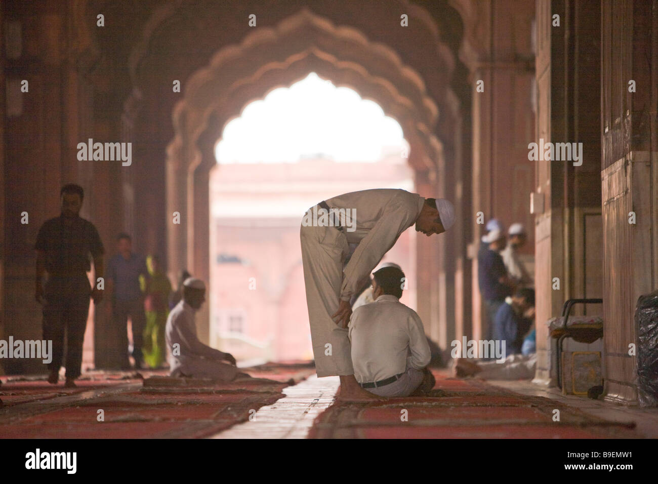 India Delhi Jama Masjid moschea Foto Stock