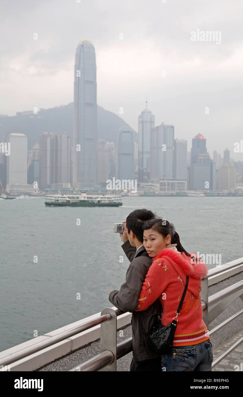 Coppia giovane di Hong Kong, Cina Foto Stock