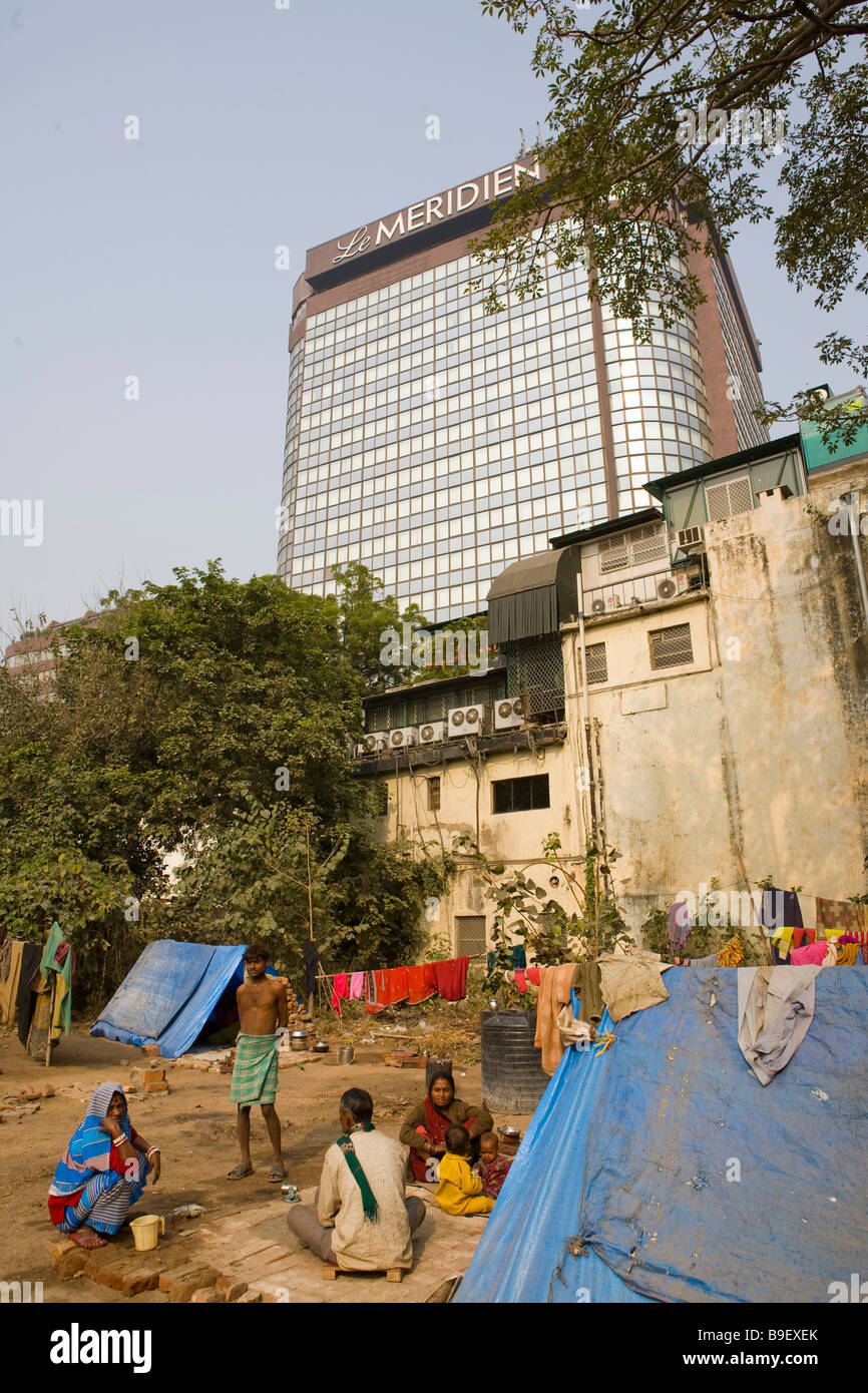 India Delhi tenda vicino Le Meridien Hotel Foto Stock