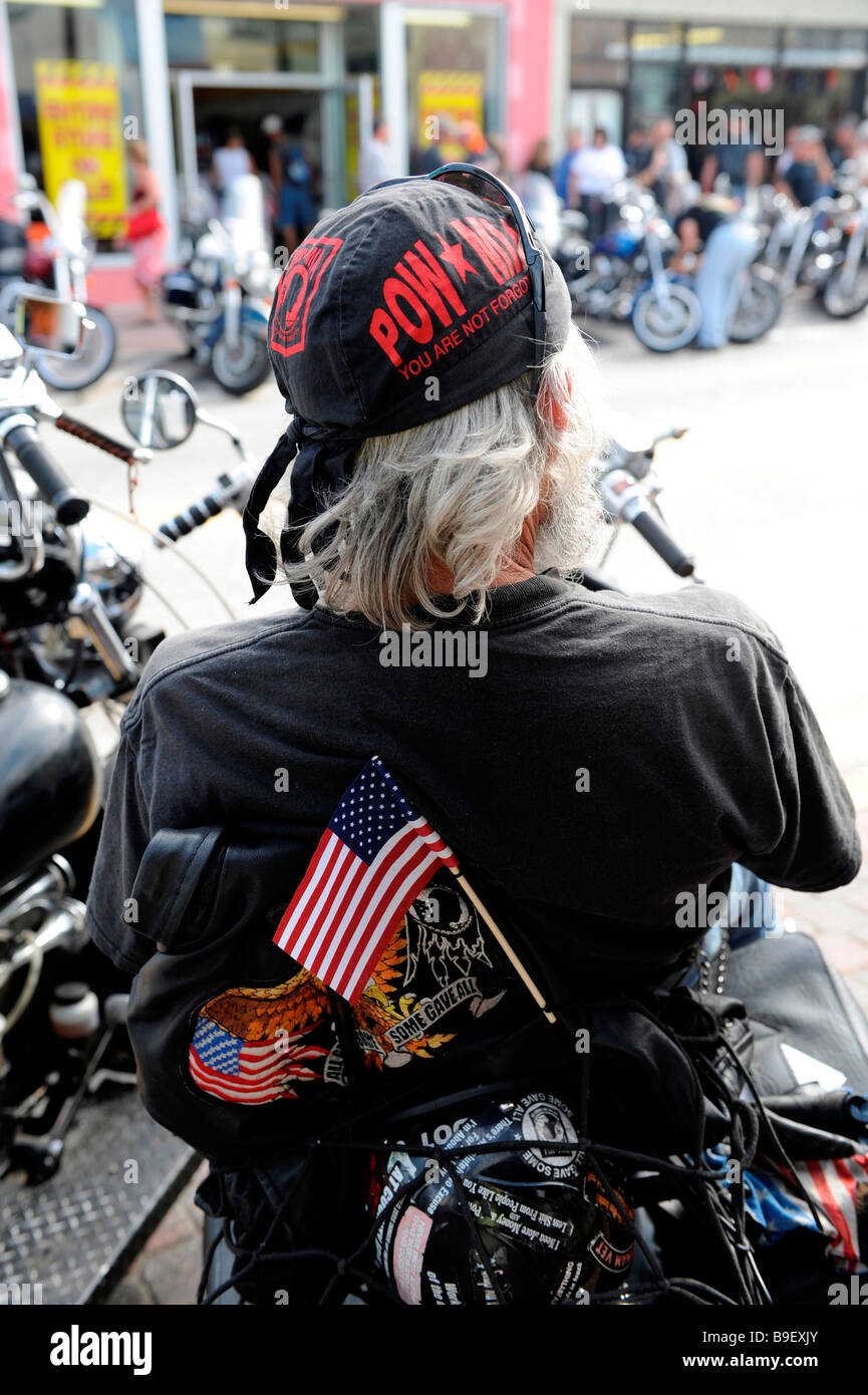 Daytona Beach Florida biker moto settimana di pellegrinaggio Foto Stock