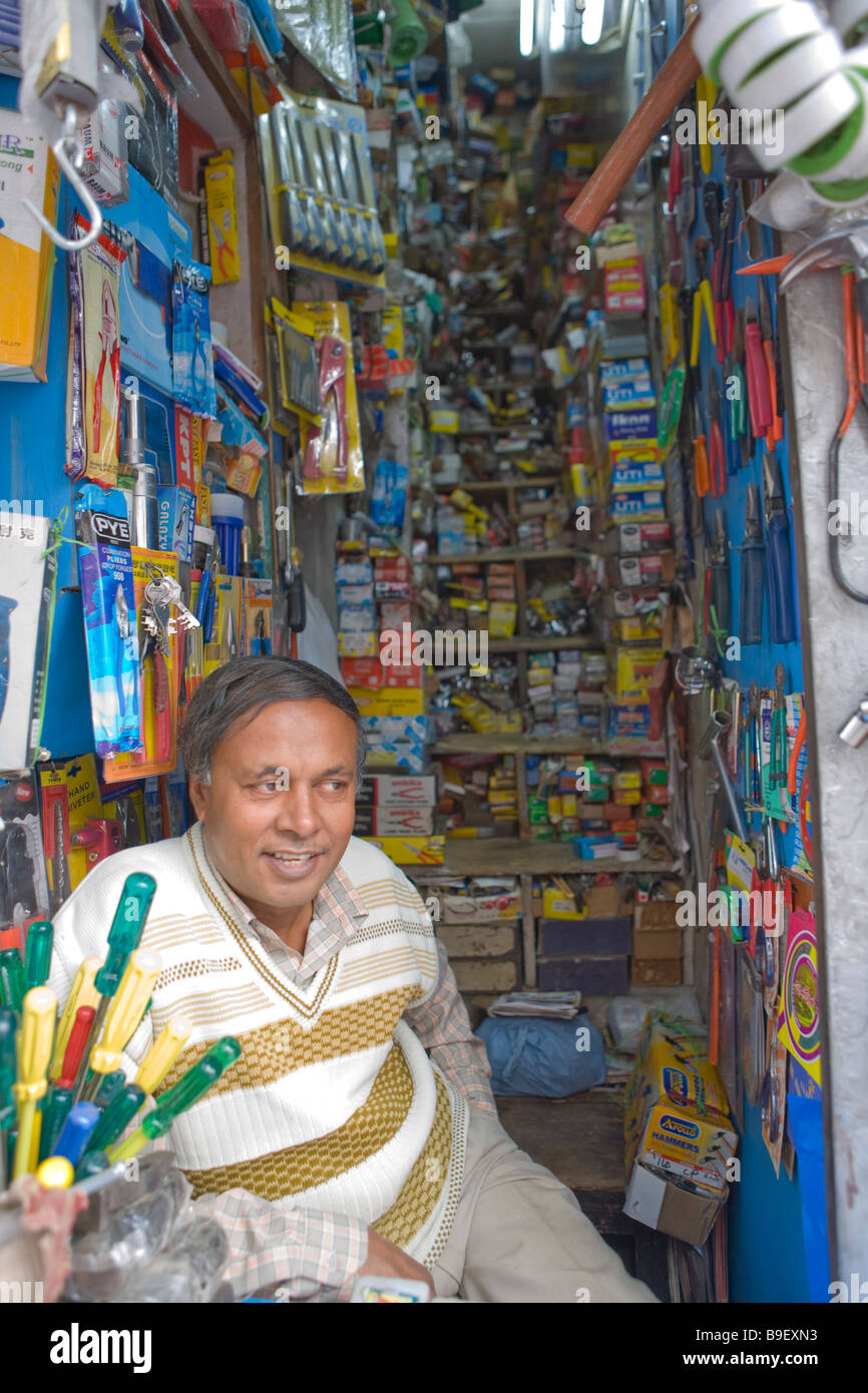 India Delhi Chawri Bazar pedaggi venditore Foto Stock