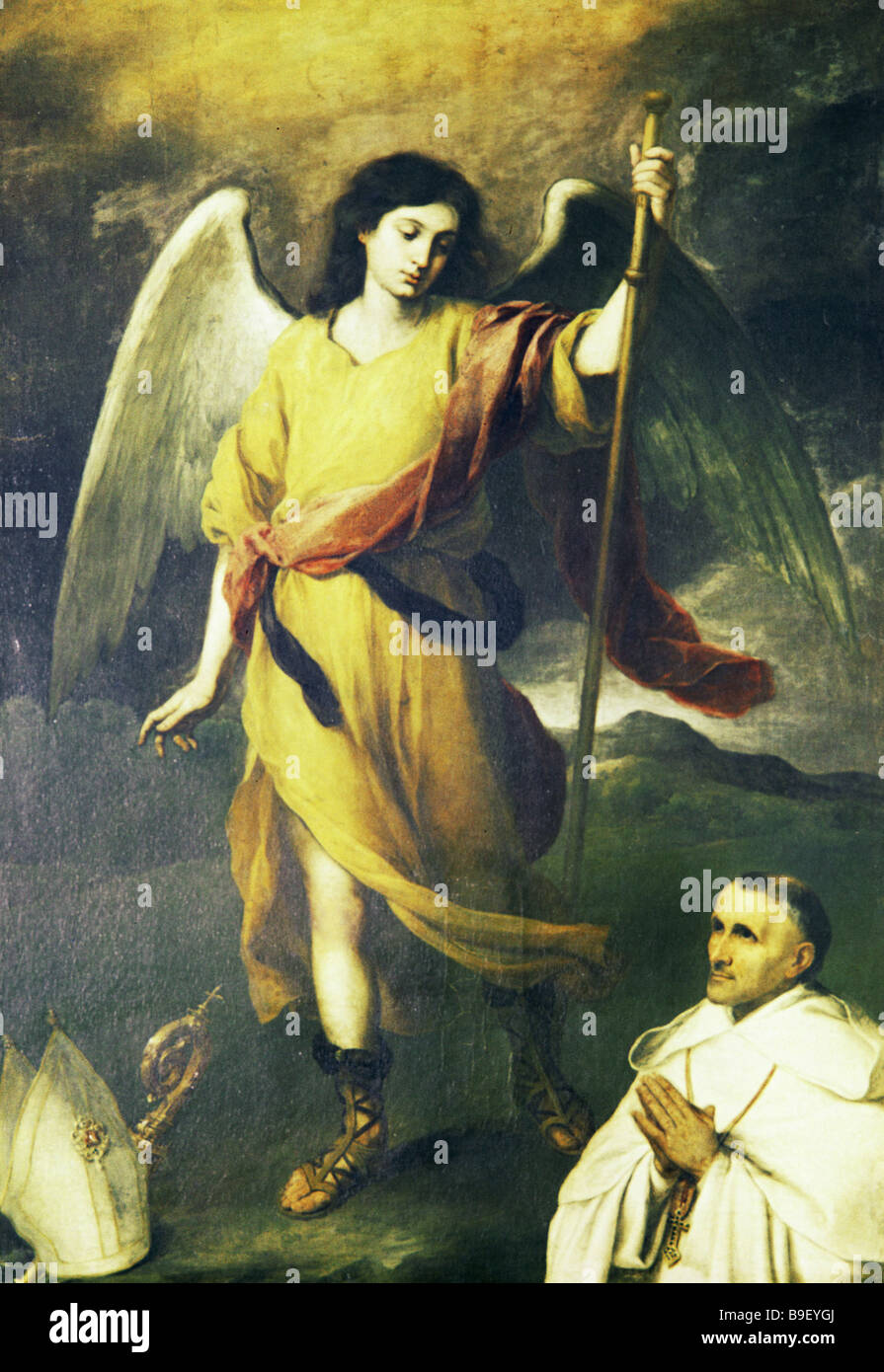 Immagine Di San Raffaele Arcangelo Bartolome Esteban Murillo Arcangelo Raffaele e Vescovo Domonte Museo di