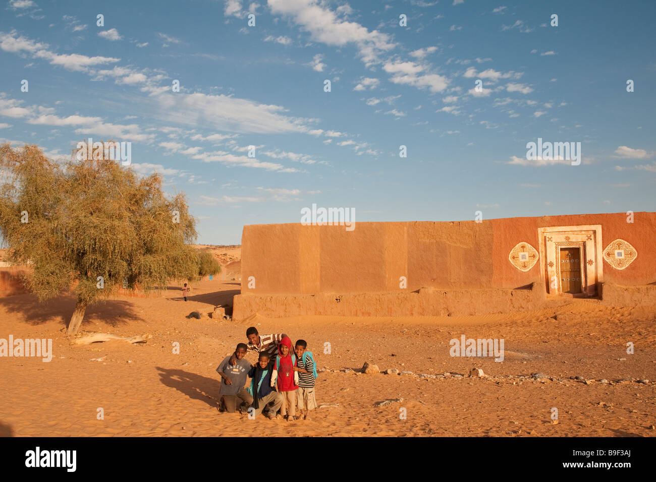 Africa occidentale Mauritania estremo sud-orientale Oualata città deserto Foto Stock