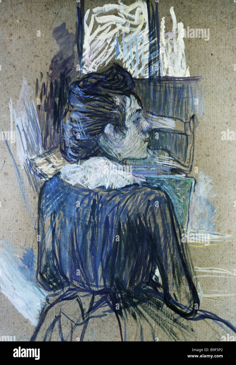Una donna dalla finestra da Henri de Toulouse Lautrec 1889 Raccolta di riproduzione dello Stato Museo di Belle Arti Puskin in Foto Stock