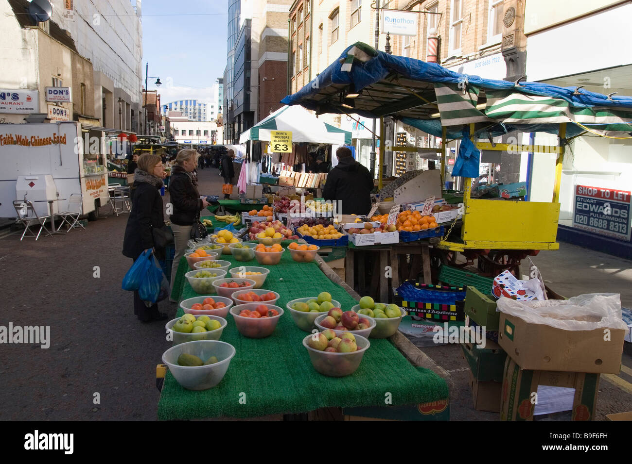 Surrey Street Market a Croydon Foto Stock