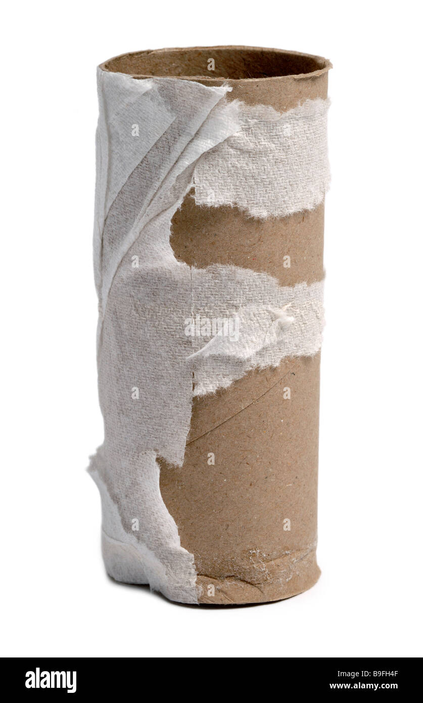 Svuotare la carta igienica Foto Stock