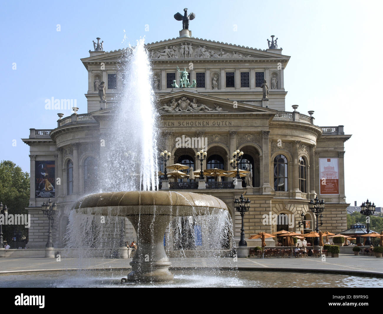 Germania Assia Frankfurt am Main vecchia opera pozzetti Foto Stock