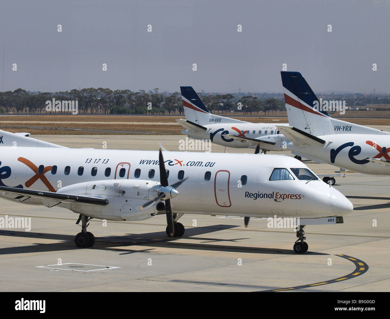 Regional Express aerei all'Aeroporto di Melbourne, Tullamarine, victoria Foto Stock