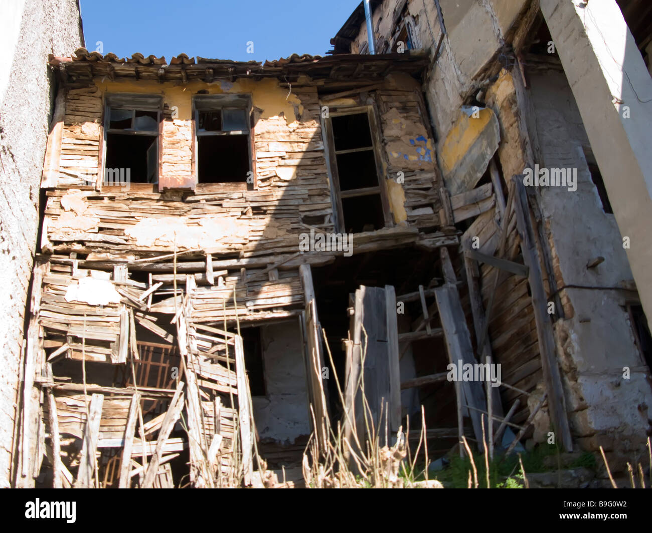 Casa in rovina nel vecchio quartiere ebraico, Veria, Grecia Foto Stock