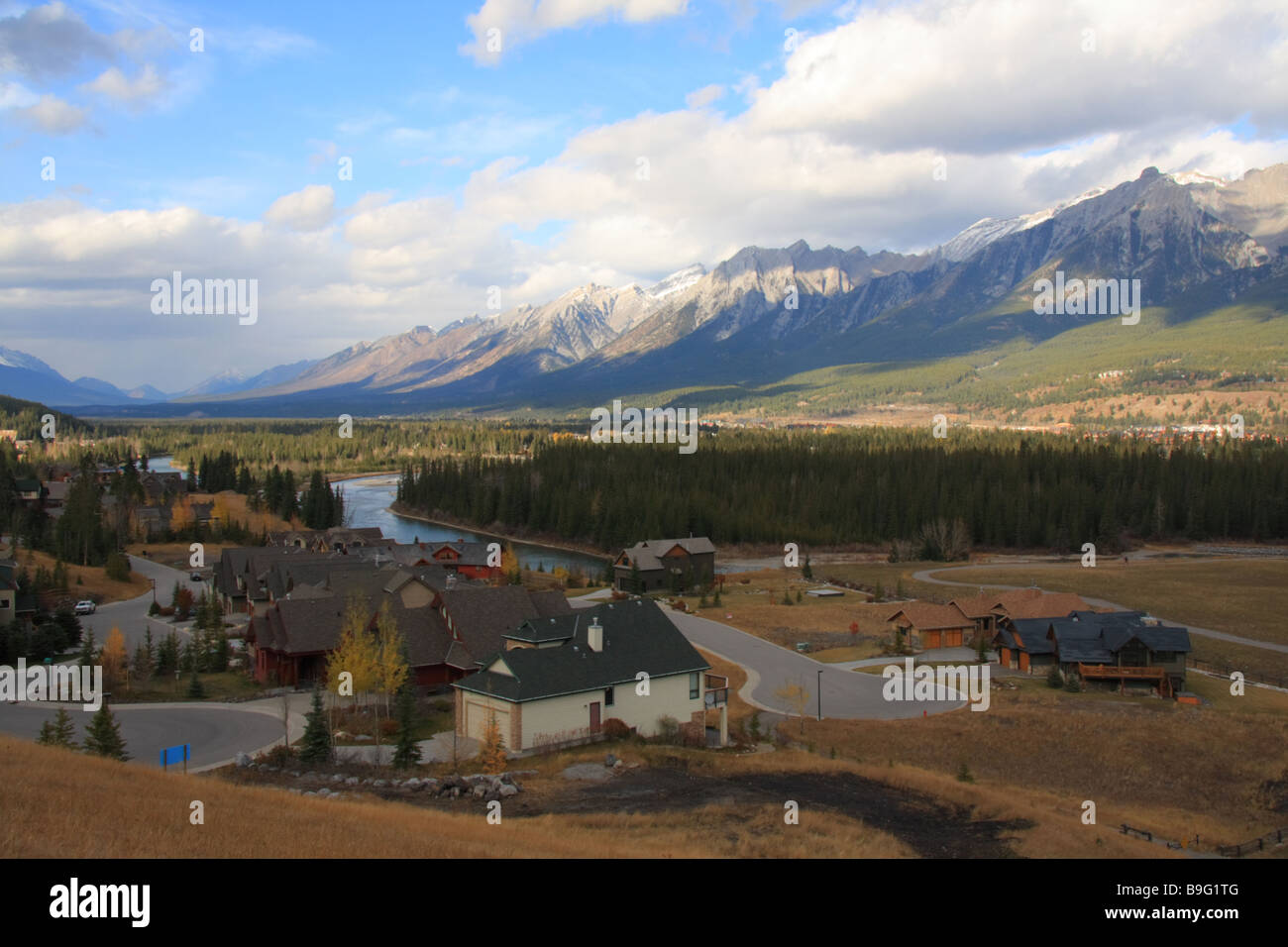 Città di montagna di Canmore Alberta, Canada Foto Stock