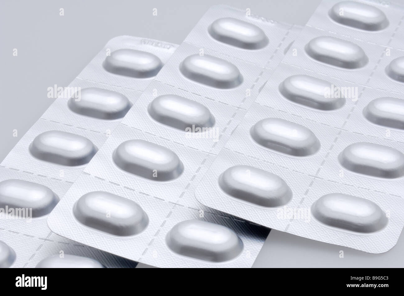 Pillole di farmaci in blister dettaglio confezione blister