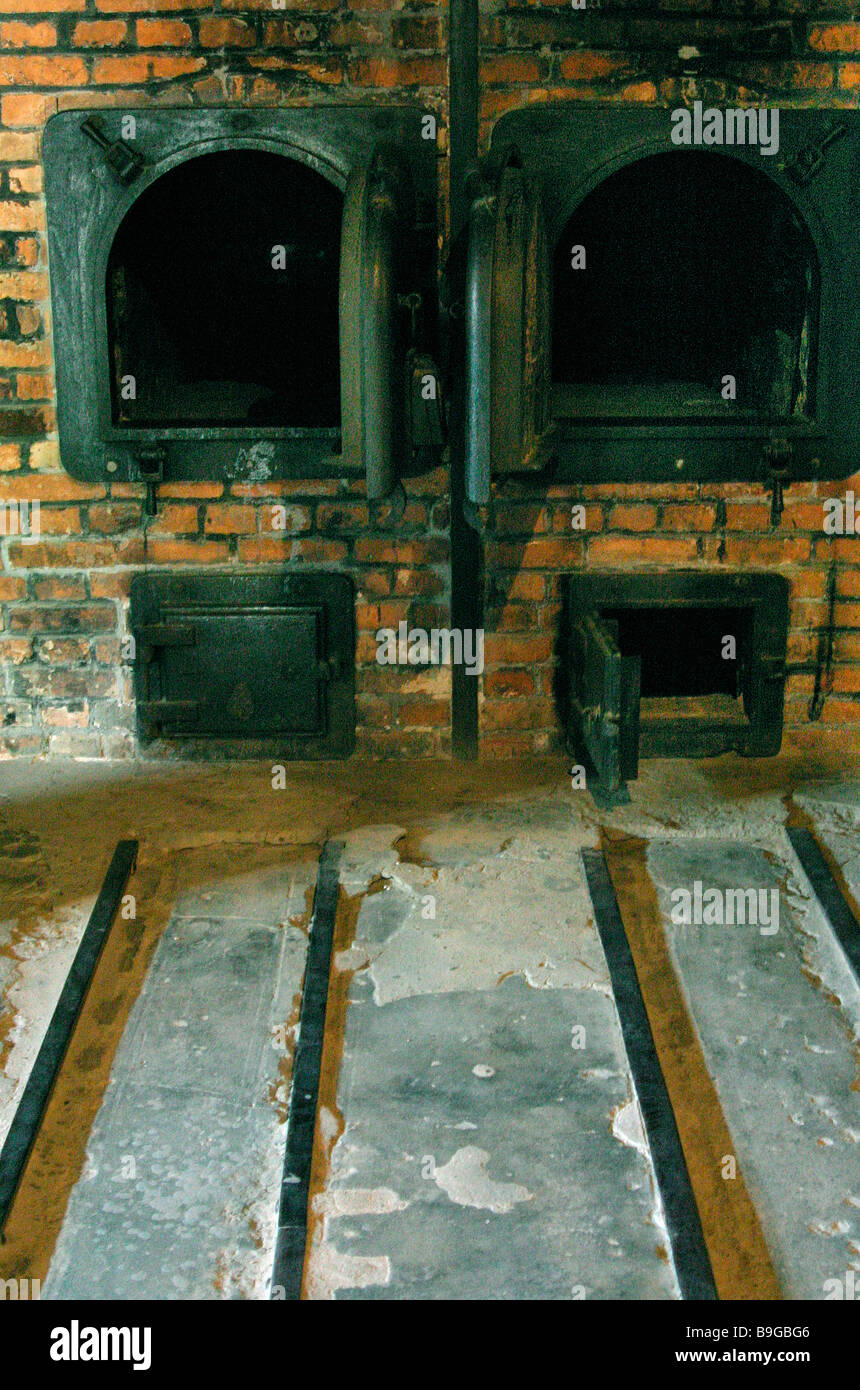 I forni di Auschwitz crematorio Oświęcim Polonia Foto Stock