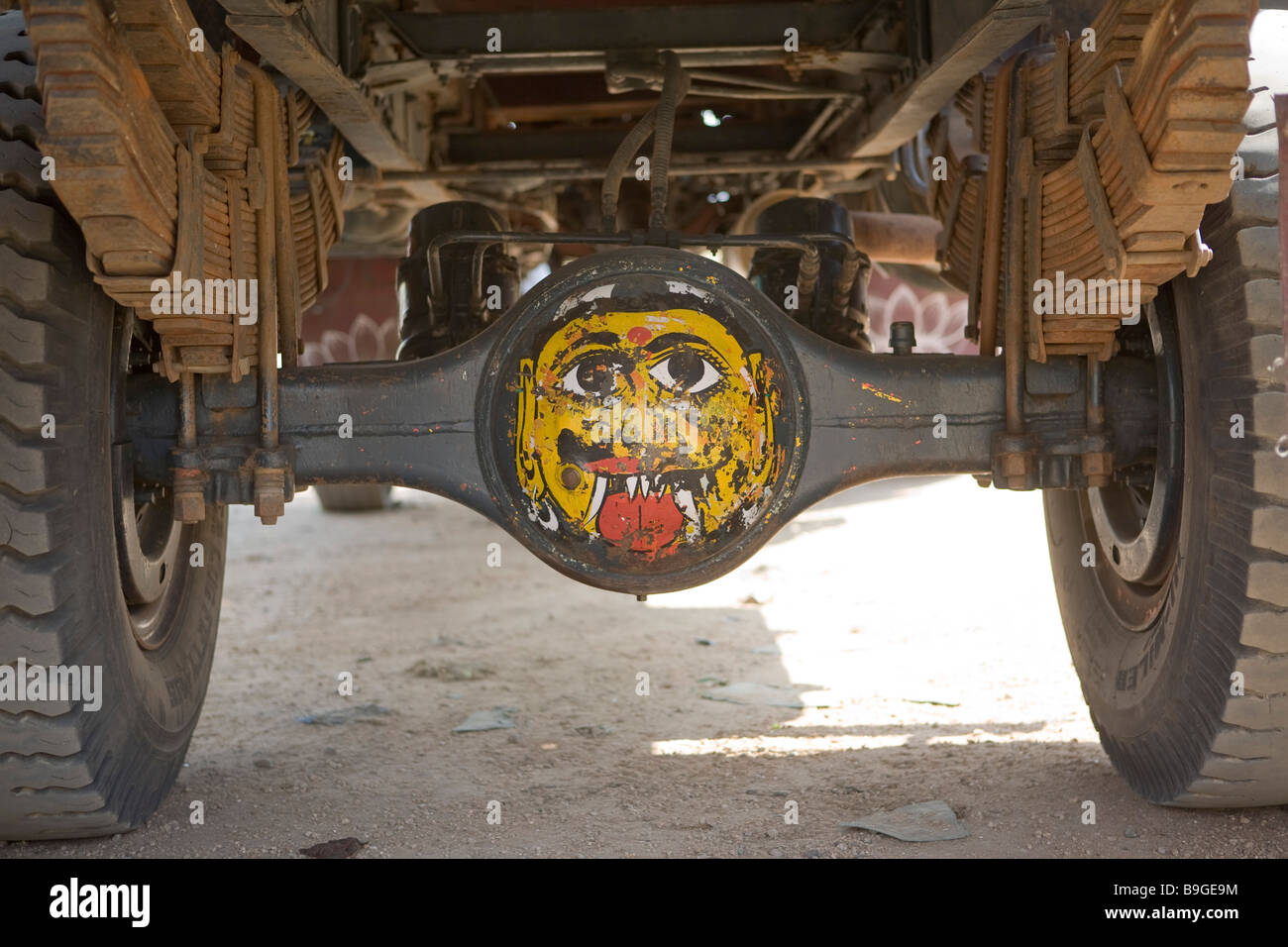 India Hyderabad decorata carrello Foto Stock