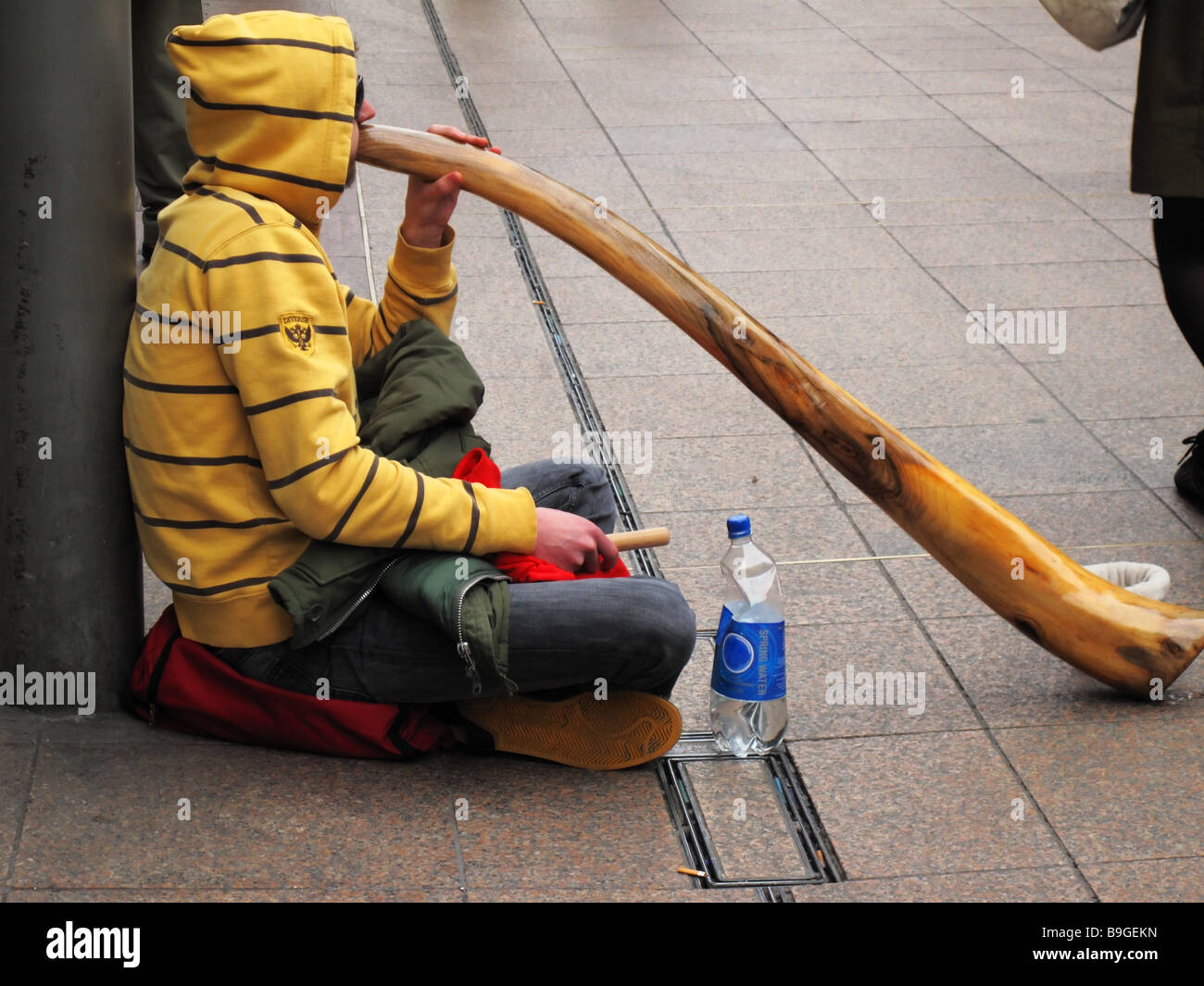 Didgeridoo Player Dublino Irlanda Foto Stock