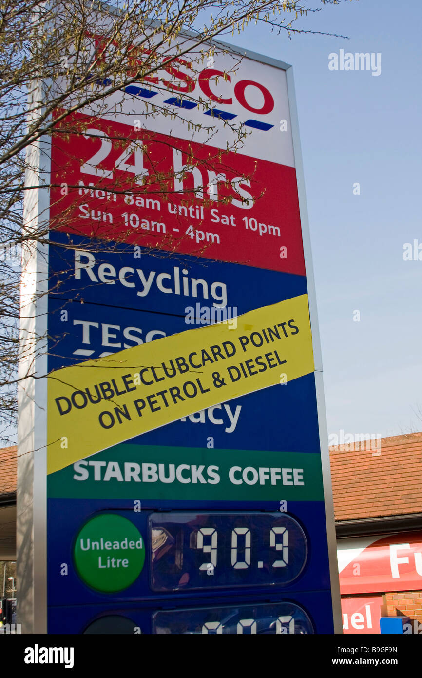 Il doppio dei punti sulla benzina Foto Stock