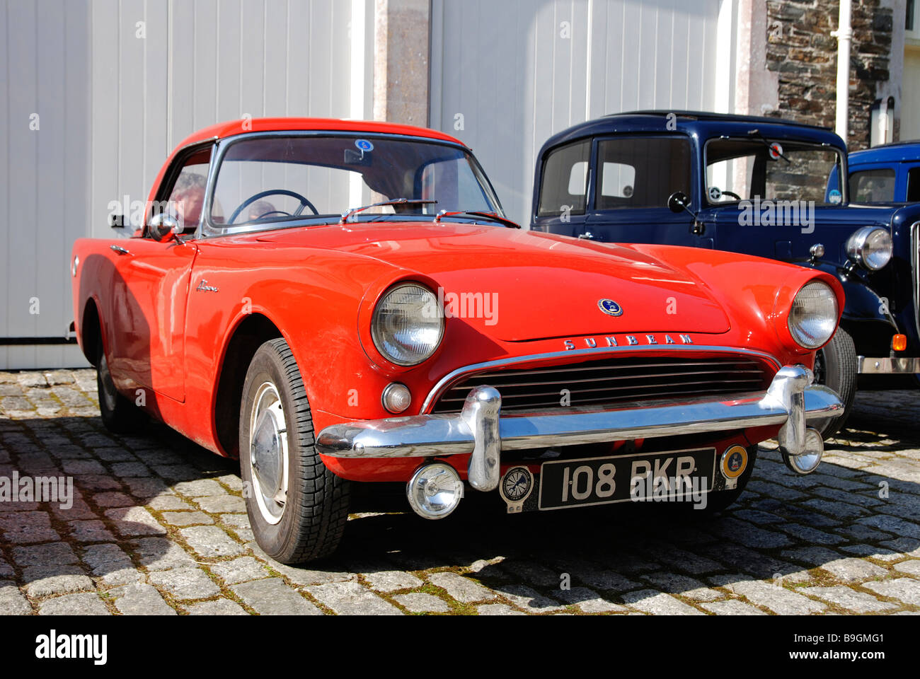 Un vecchio sunbeam alpine autovettura, Regno Unito Foto Stock