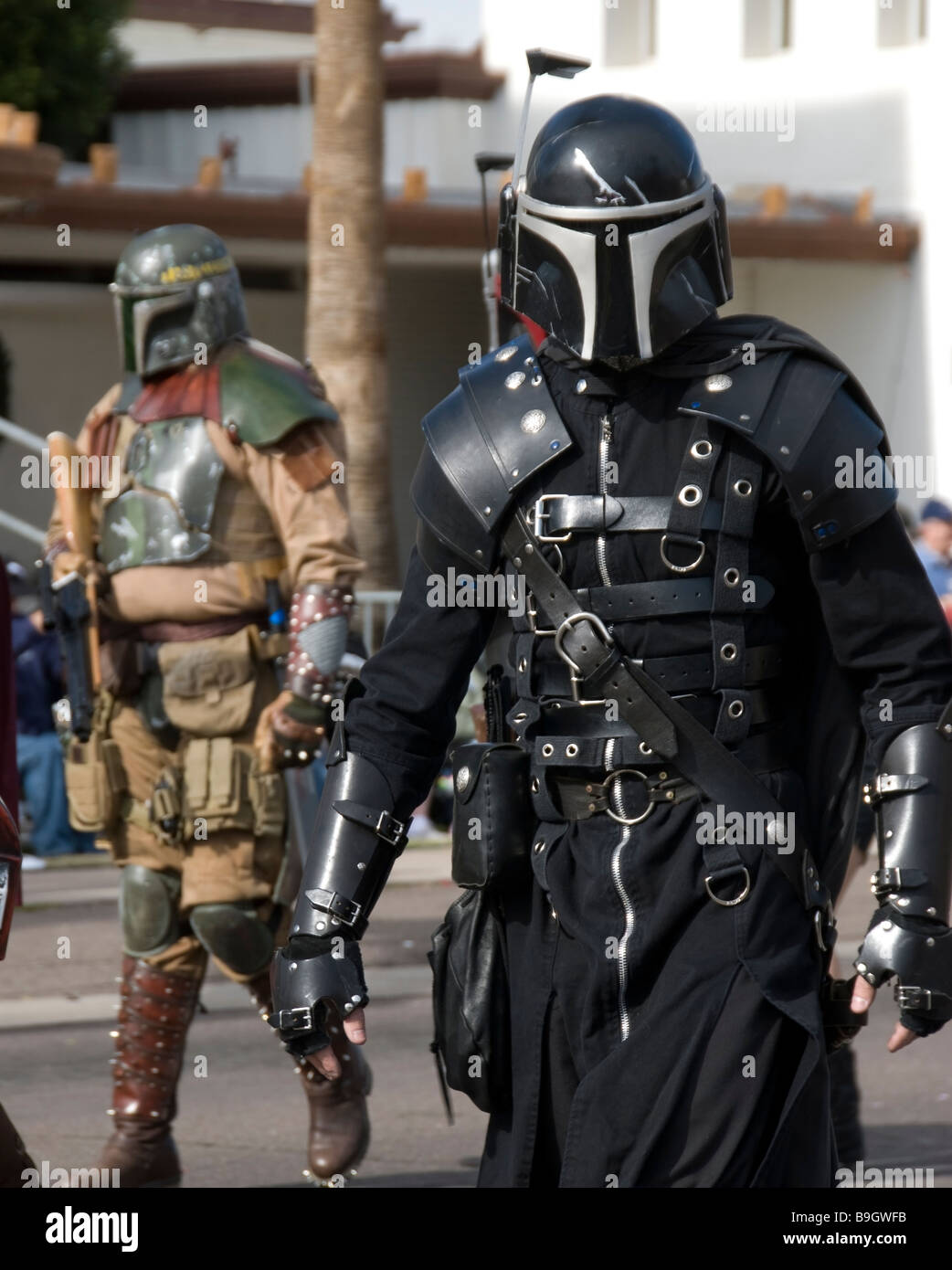 Fiesta Bowl Parade a Phoenix, Arizona, Stati Uniti d'America con Star Wars caratteri - Darth Vader. Foto Stock