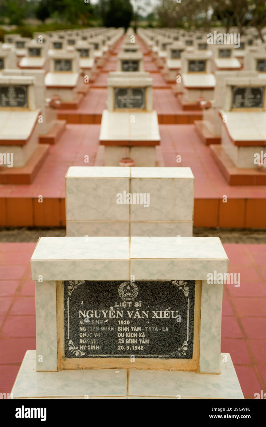 Il sud del Vietnam National Cimitero militare di Nghia Trang Liet si al di fuori di Ho Chi Minh City in Vietnam Foto Stock