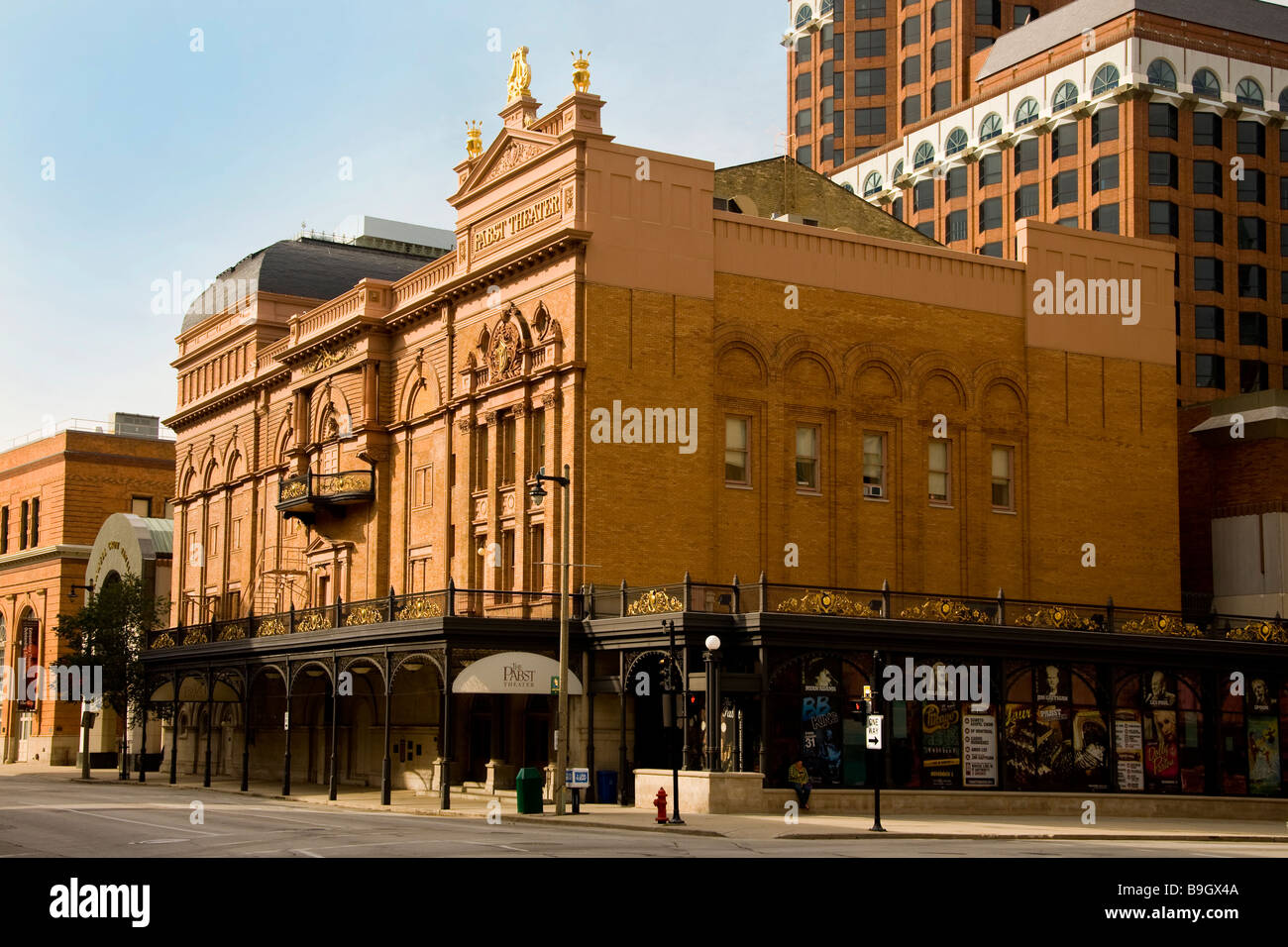 Pabst Theater è una pietra miliare storica nazionale a Milwaukee nel Wisconsin Foto Stock