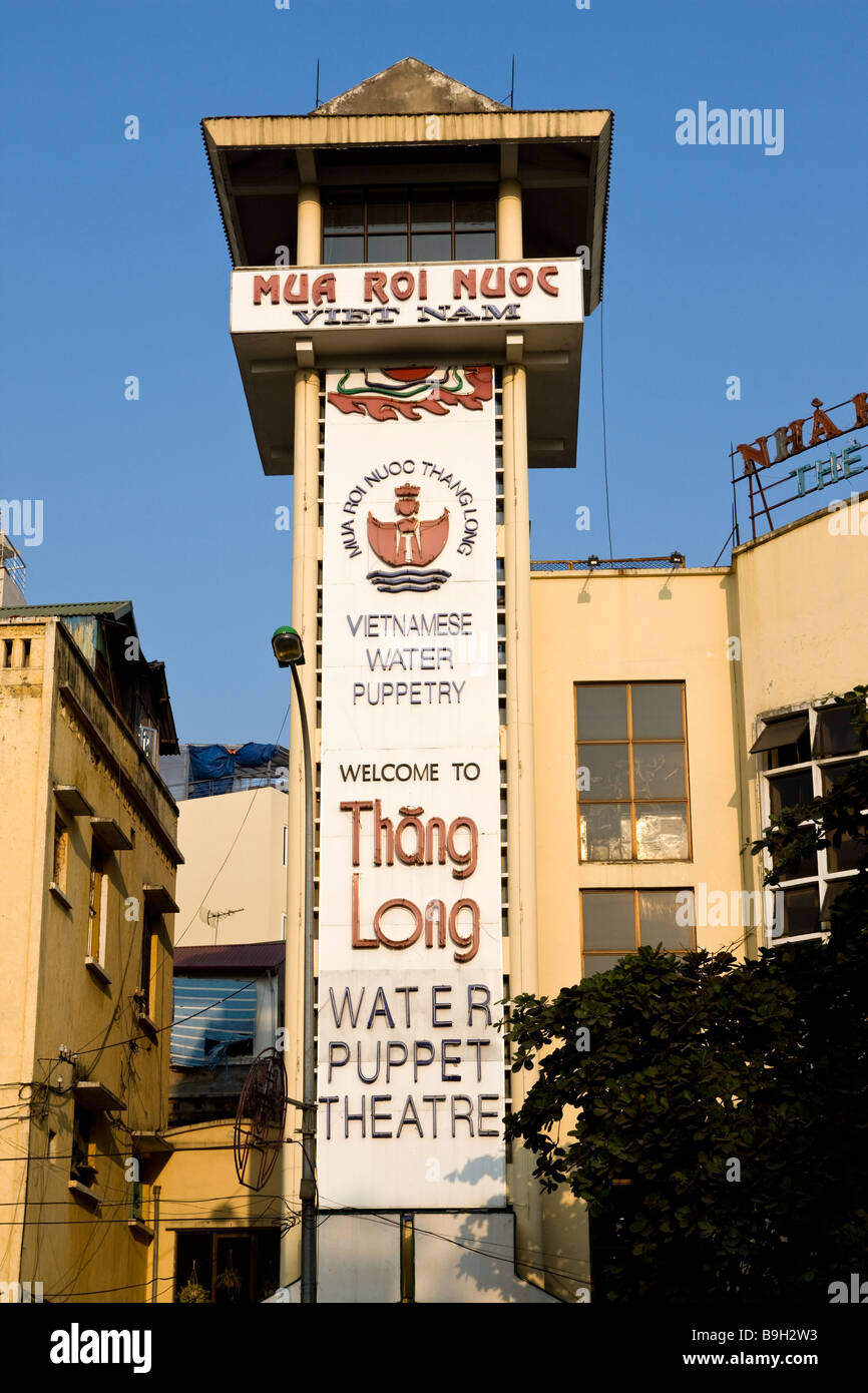 Thang Long acqua Puppet Theatre Hanoi Vietnam Foto Stock