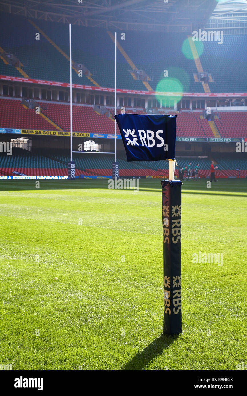 All'interno del Principato stadium, precedentemente noto come Millenium Stadium. Foto Stock