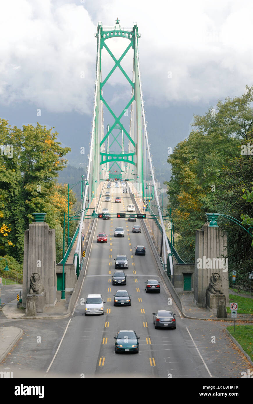 Ponte Lions Gate, Vancouver, British Columbia, Canada, America del Nord Foto Stock
