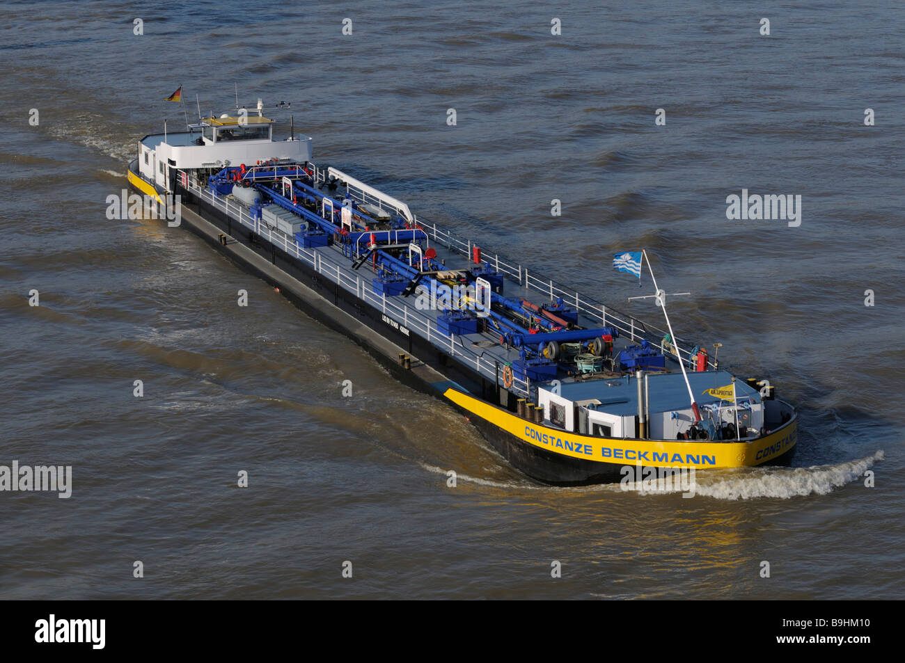 Gas nave cisterna, Constanze Beckmann, sul Reno in Renania settentrionale-Vestfalia, Germania, Europa Foto Stock