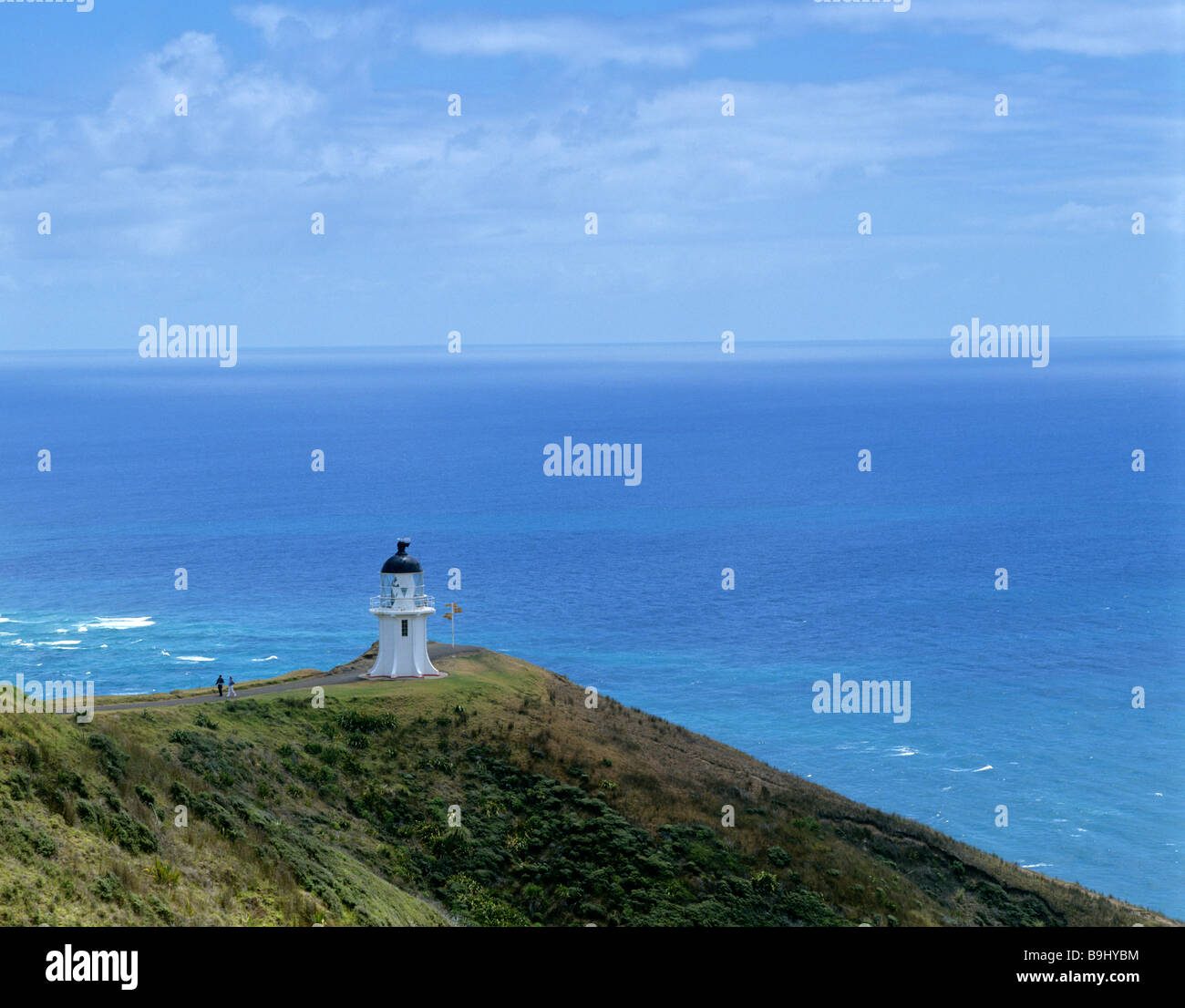 Cape Reinga lighthouse, Aupouri penisola punta nord, nord Isola, Nuova Zelanda Foto Stock
