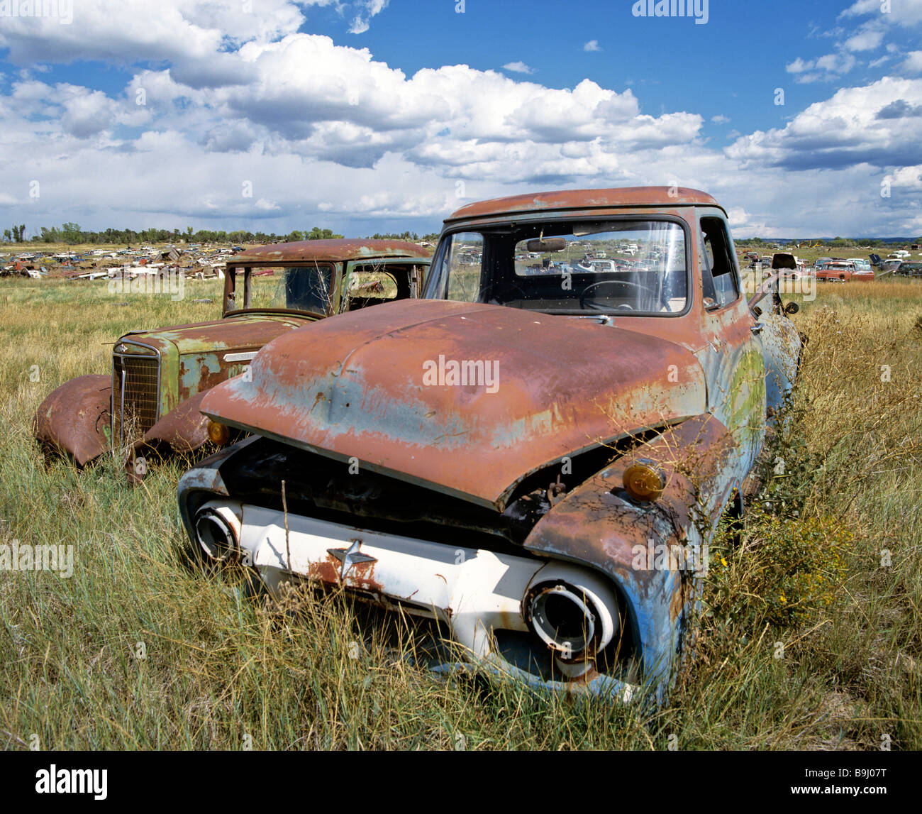 Rusty auto, cimitero, Utah, Stati Uniti d'America Foto Stock