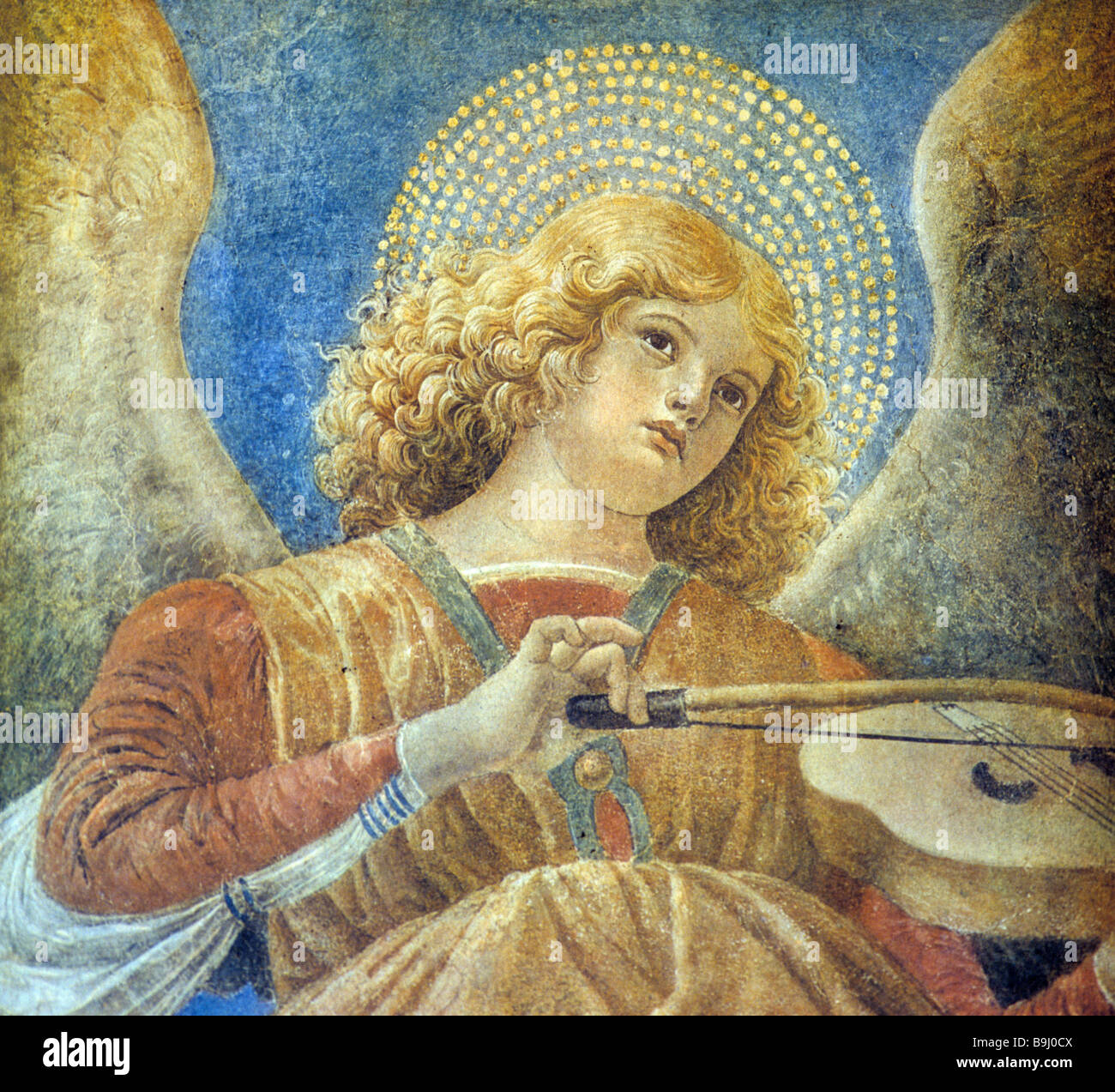 Pittura, Angelo suonare il violino, Melozzo da Forlì Foto stock Alamy