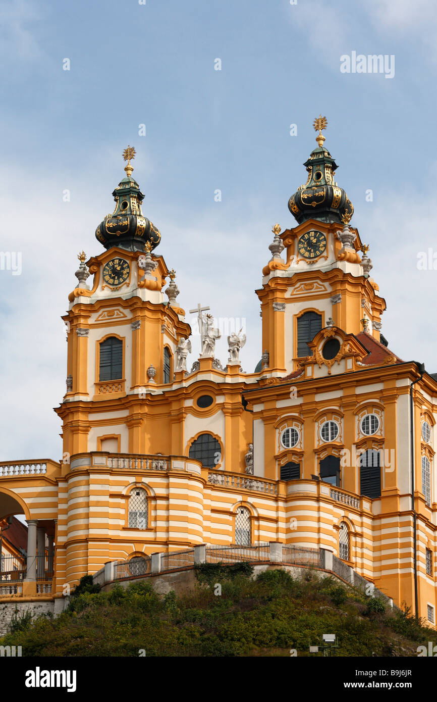Melk Monastero, Wachau, Bassa Austria e Europa Foto Stock