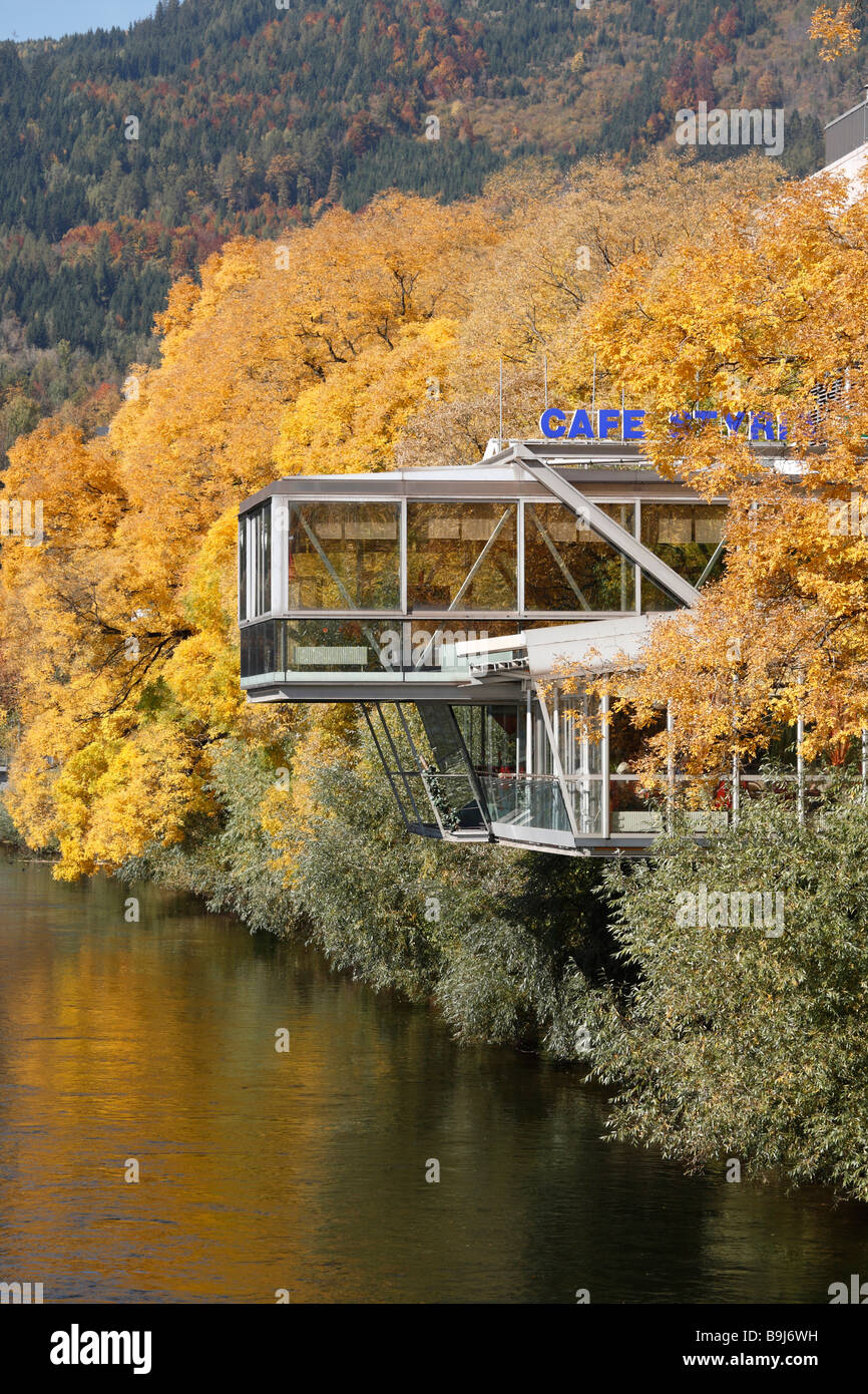 Stiria Café sul fiume Mur, Leoben, Stiria, Austria, Europa Foto stock -  Alamy