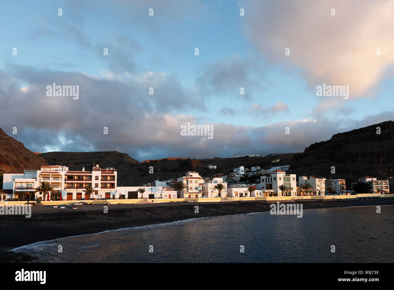Atmosfera mattutina in Playa de Santiago, La Gomera, isole Canarie, Spagna, Europa Foto Stock