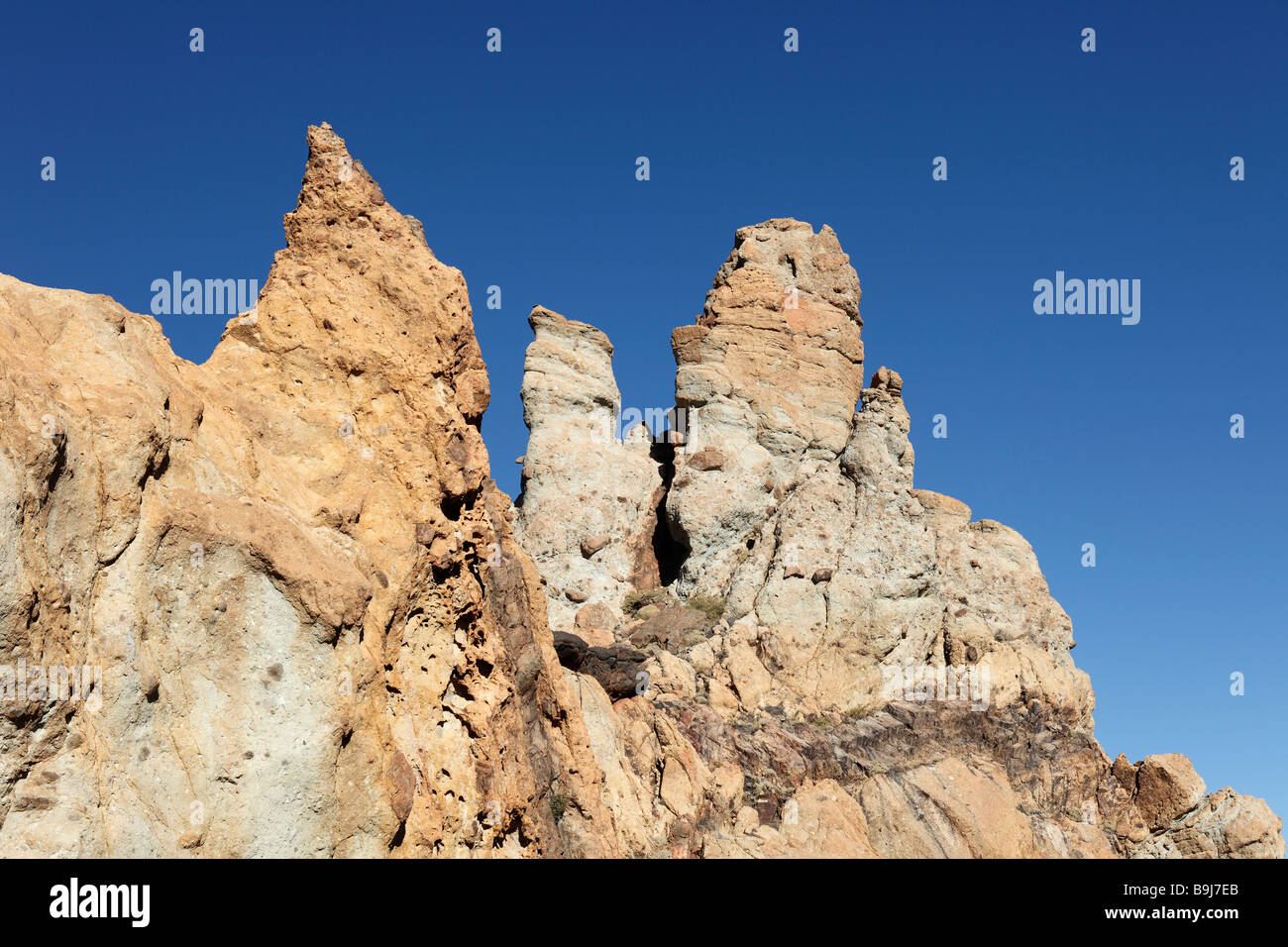 Roques de Garcia, Mt Teide, Canades del Parco Nazionale del Teide, Tenerife, Isole Canarie, Spagna, Europa Foto Stock