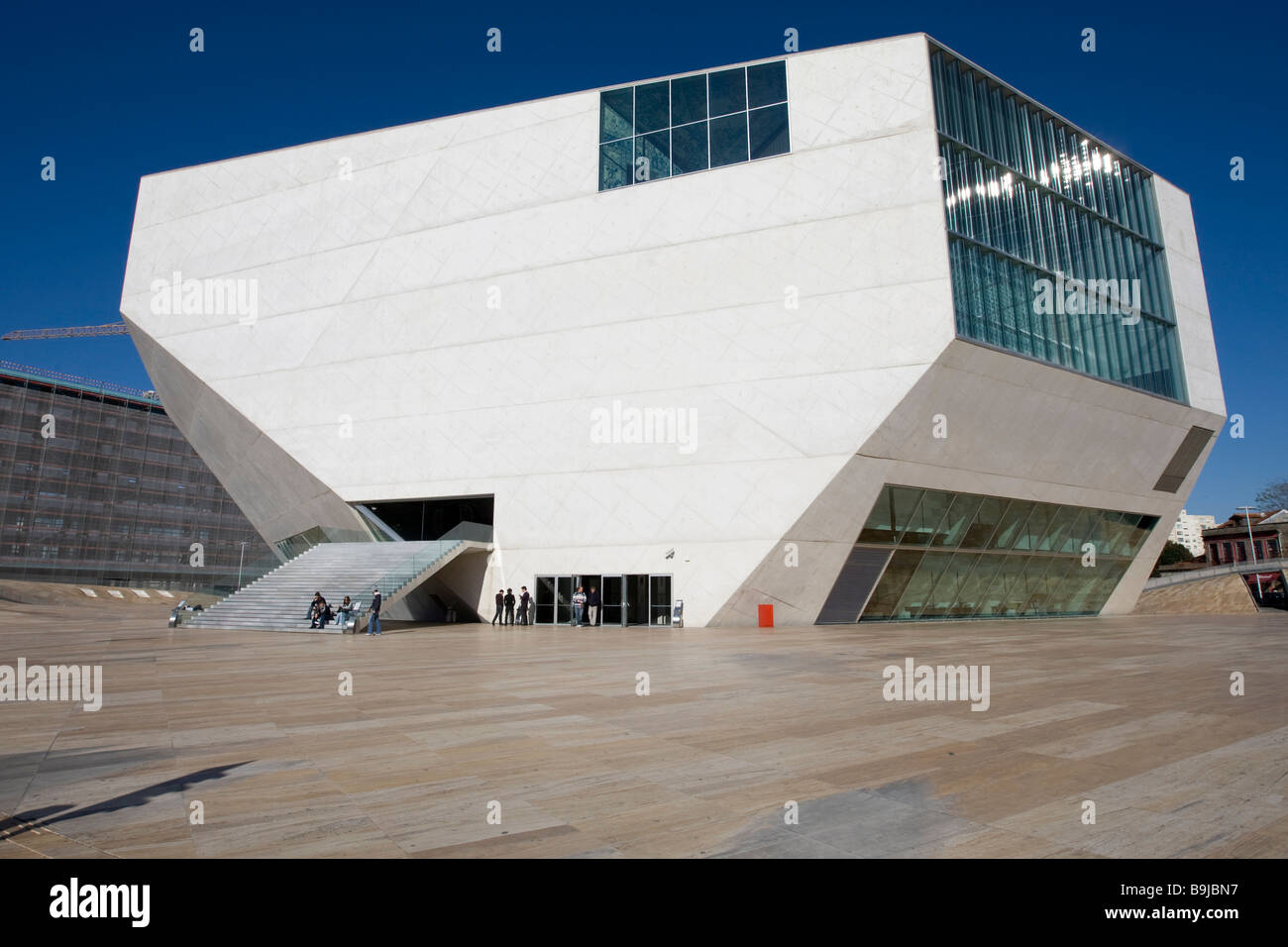 Casa da Musica, la Casa della Musica, opera house terminata nel 2005, progettato da architetto olandese Rem Koolhaas, Porto, UNESCO World Cul Foto Stock