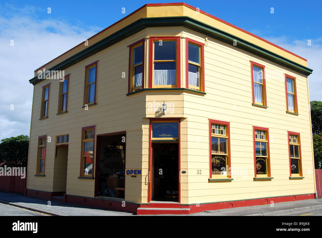 Edificio NZArt, Revell Street, Hokitika Westland District, West Coast, Isola del Sud, Nuova Zelanda Foto Stock