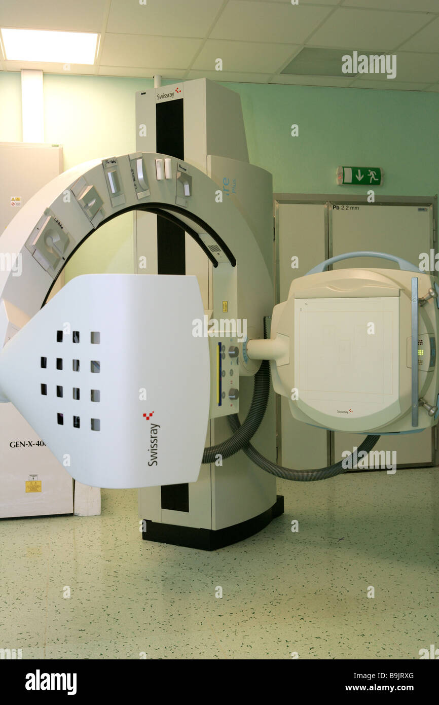 Torace radiografia a raggi x-area clinica apparecchio apparecchi di trattamento camere apparecchio apparecchi sanitaria Sanità pubblica clinica Foto Stock