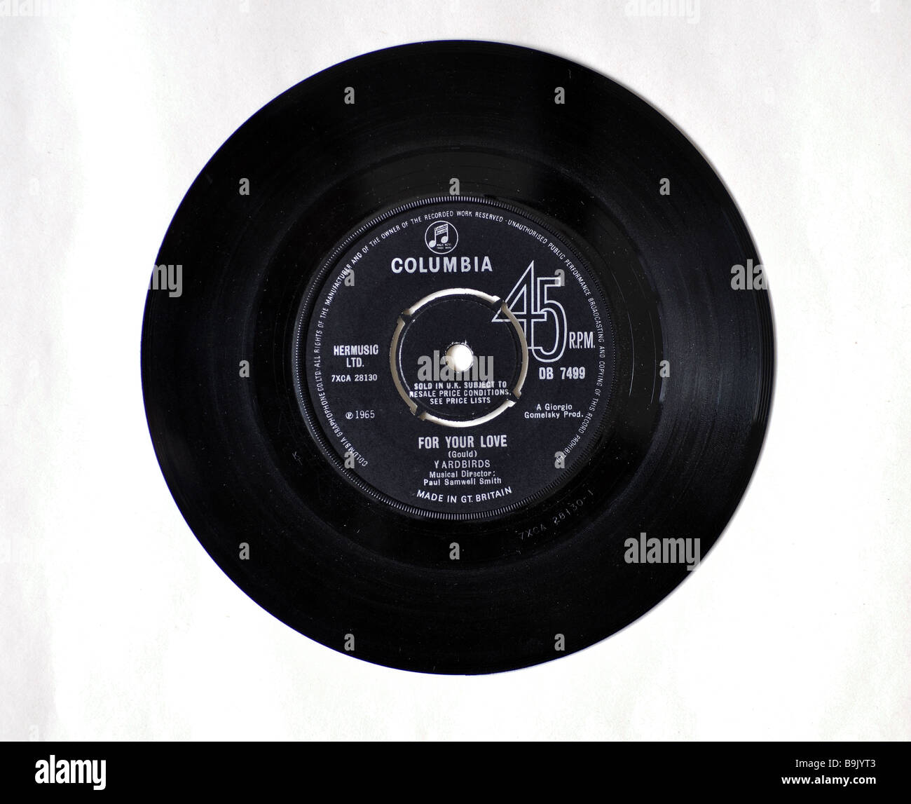 Dischi in Vinile, " per il vostro amore' dal Yardbirds Foto Stock