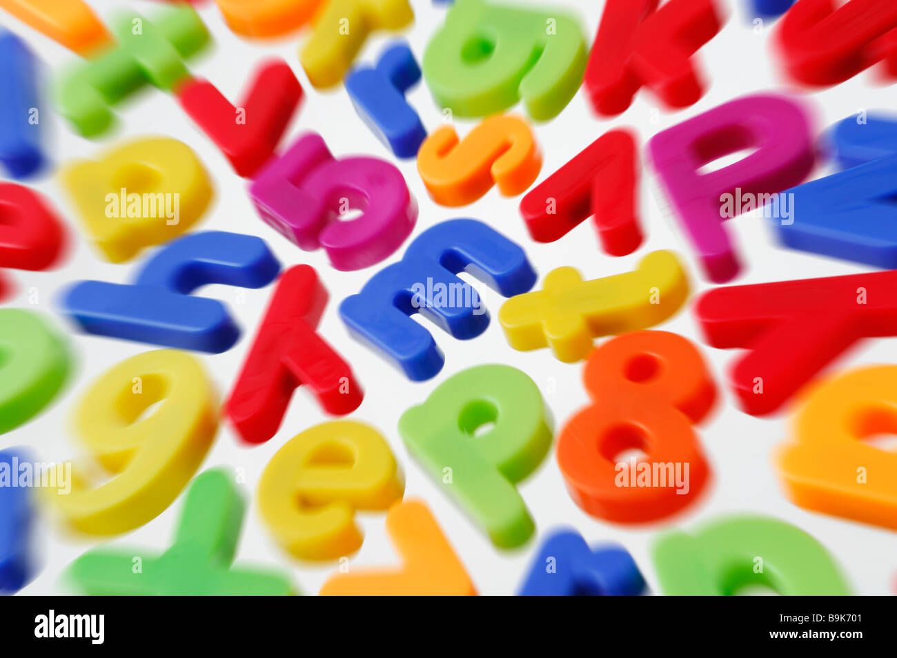 Le lettere magnetiche Foto Stock