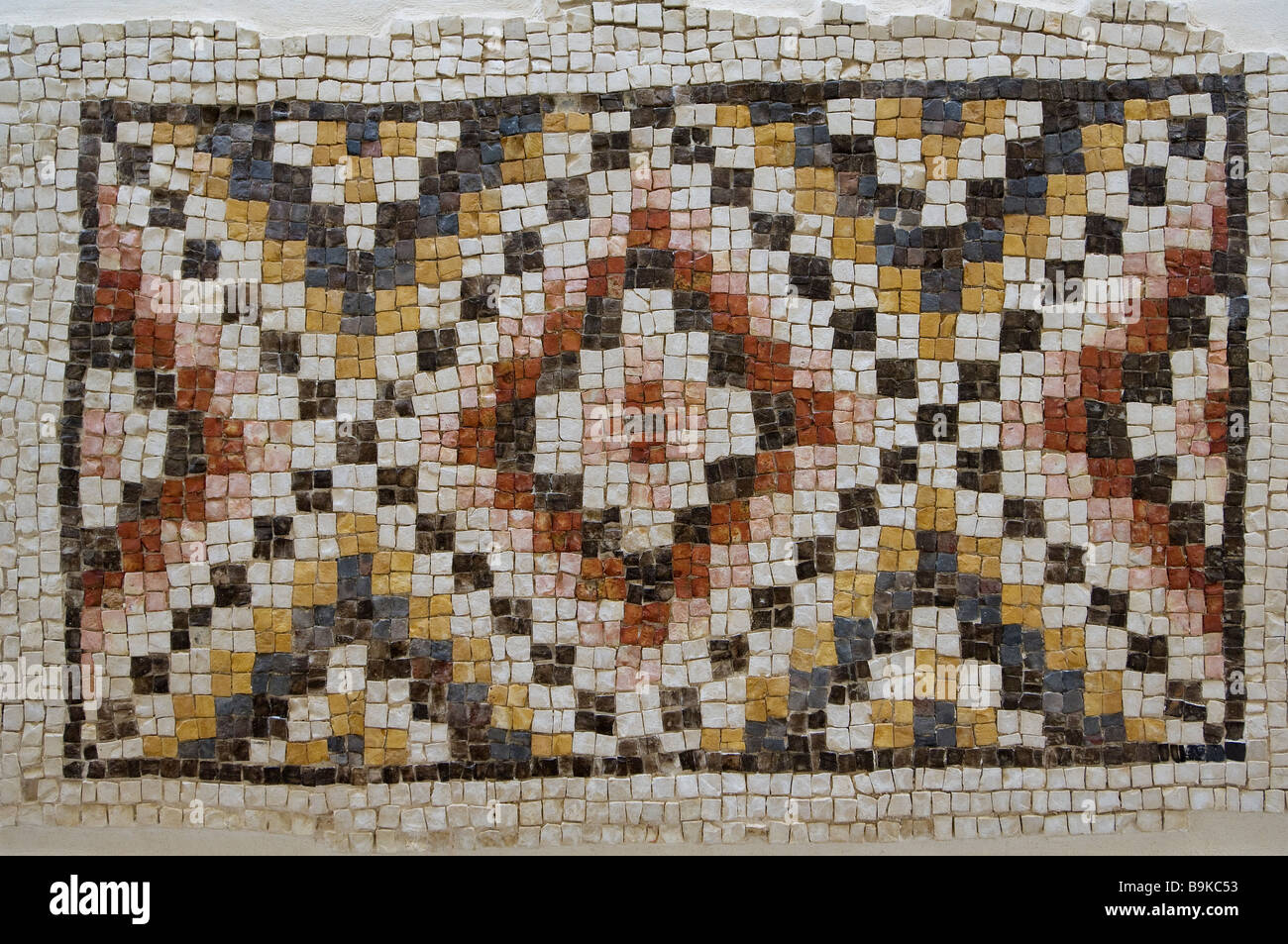 Giordania, Madaba Governatorato, mosaici del Monte Nebo Chiesa Foto Stock